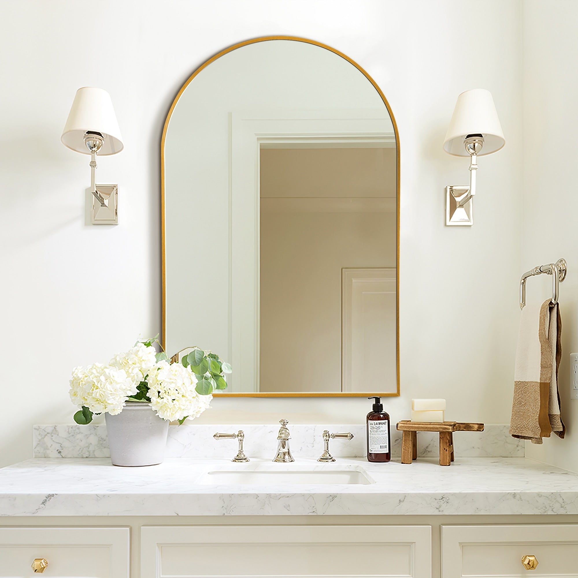 Modern Arch Bathroom Wall-mounted Mirror Vanity Mirror