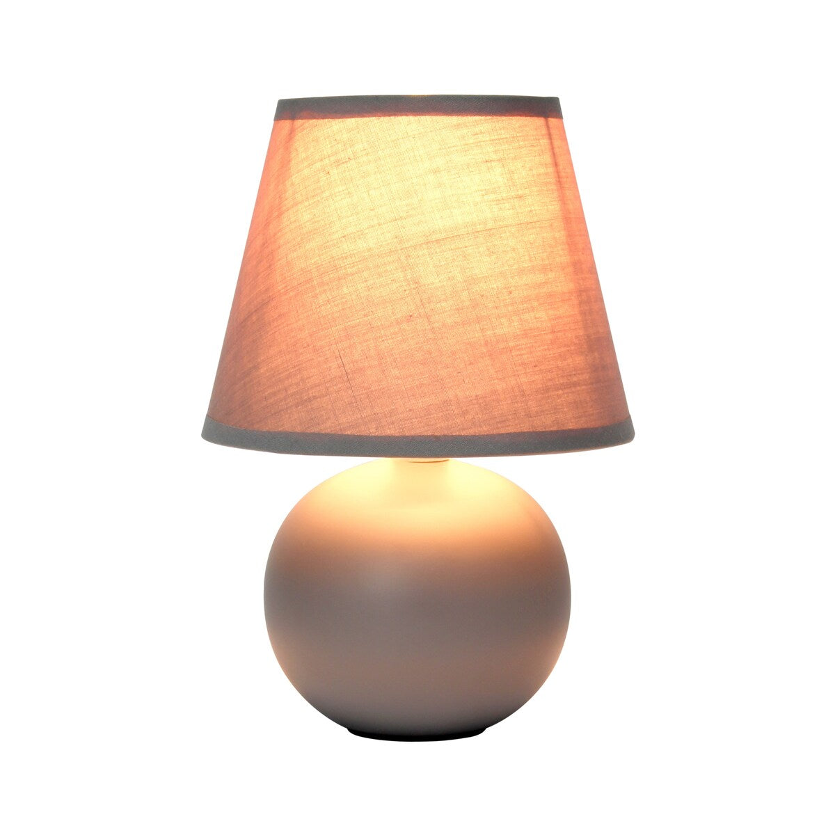 8.66 Petite Orb Base Lamp w Matching Fabric Shade