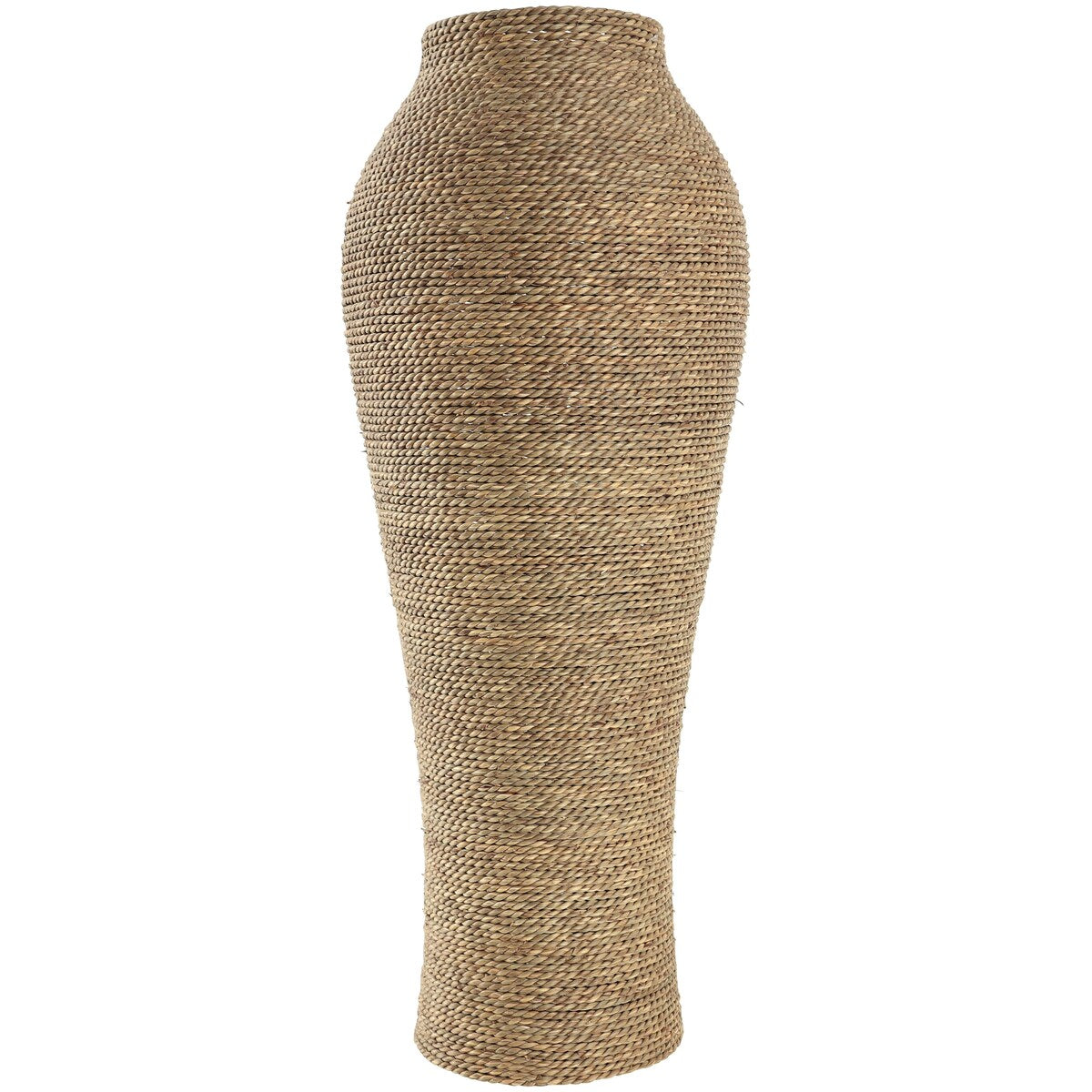 Seagrass Handmade Tall Wrapped Decorative Vase - Brown - Roche River Decor