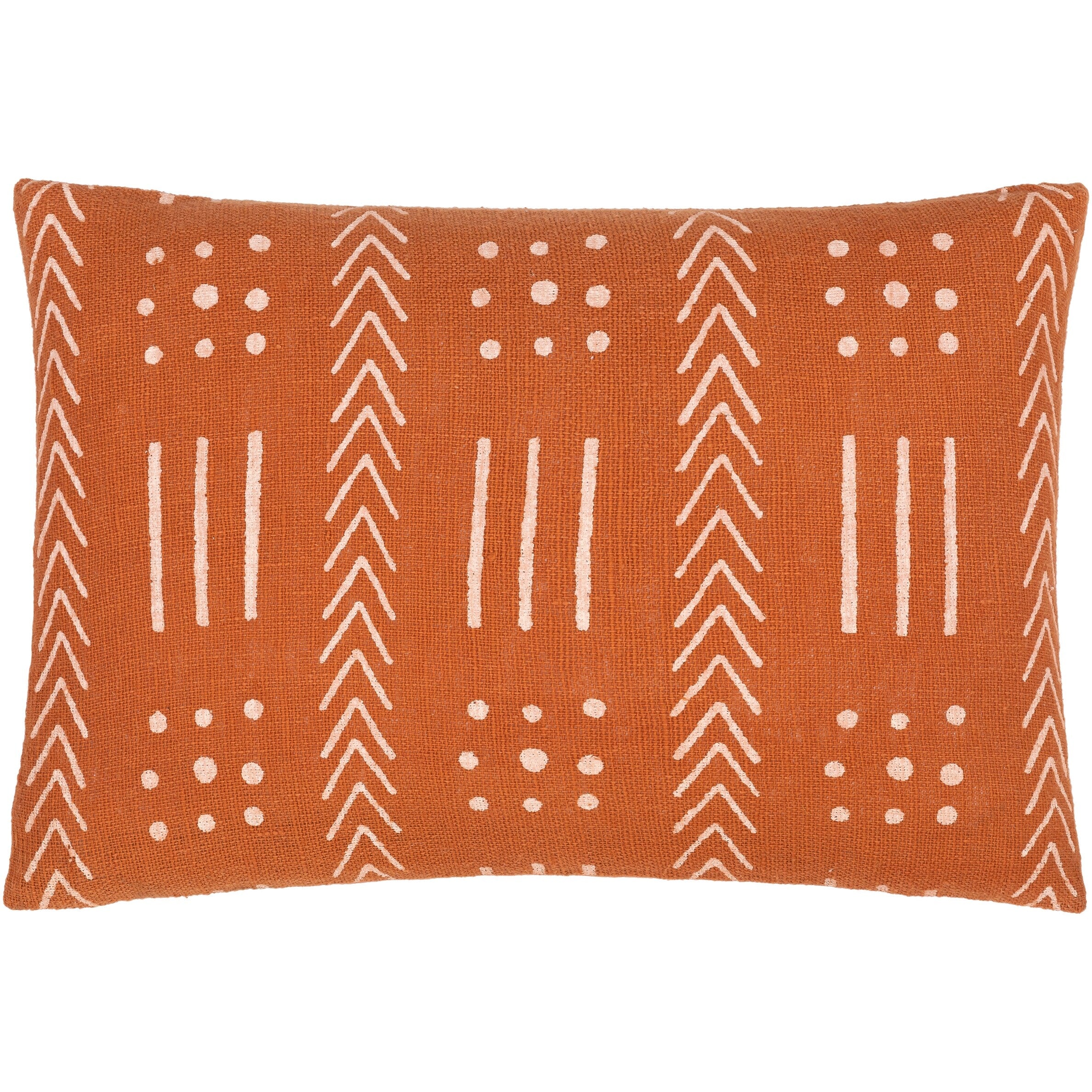 Tazmin Bold Block Printed Geometric Hand Woven Throw Pillow