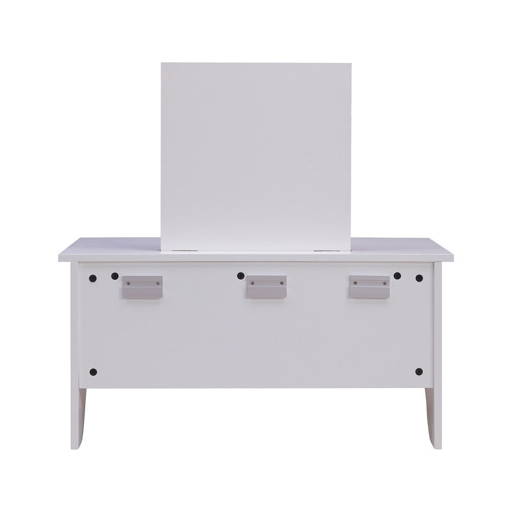 SEI Furniture Black Wall Mounted ledge with Vanity Mirror
