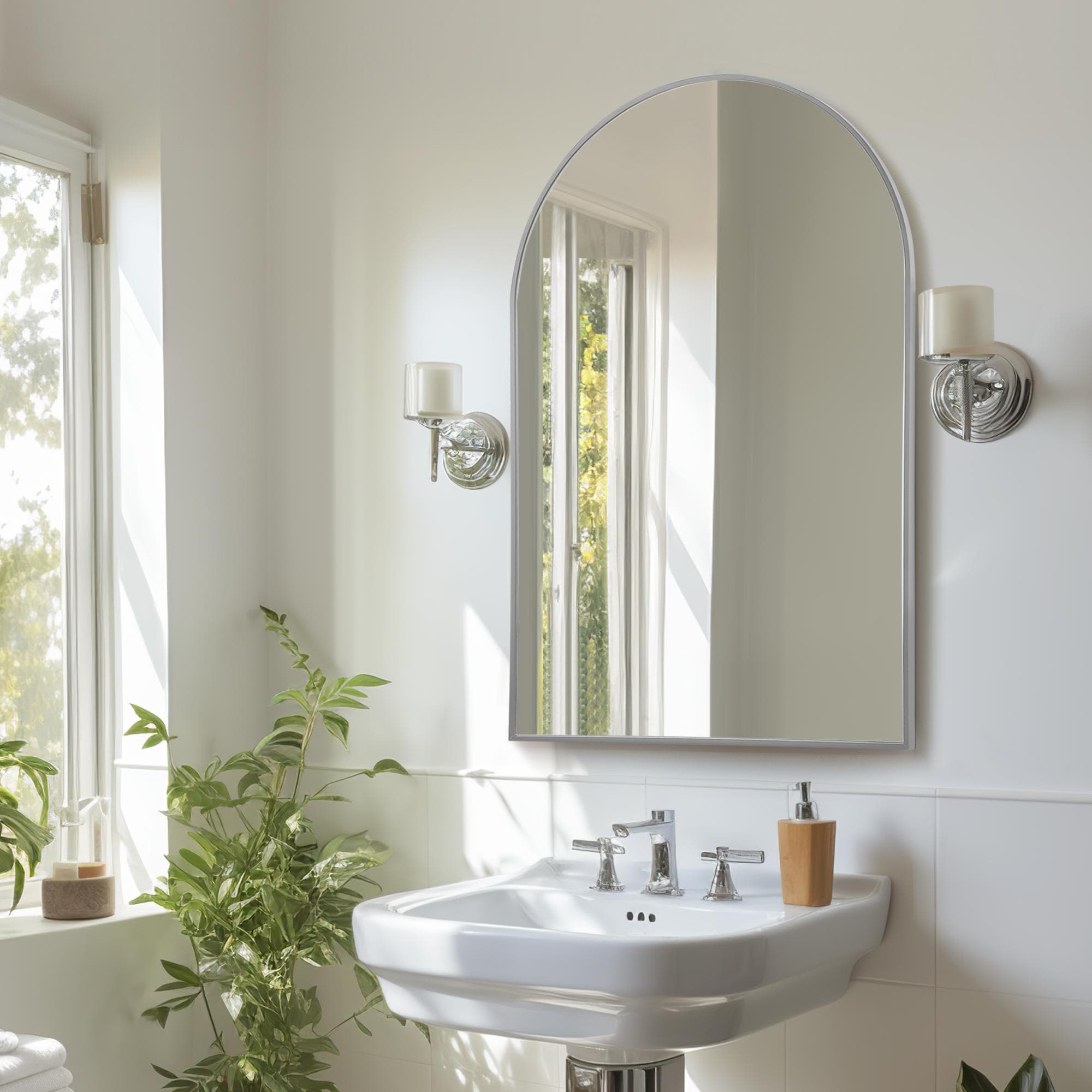 Modern Arch Bathroom Wall-mounted Mirror Vanity Mirror