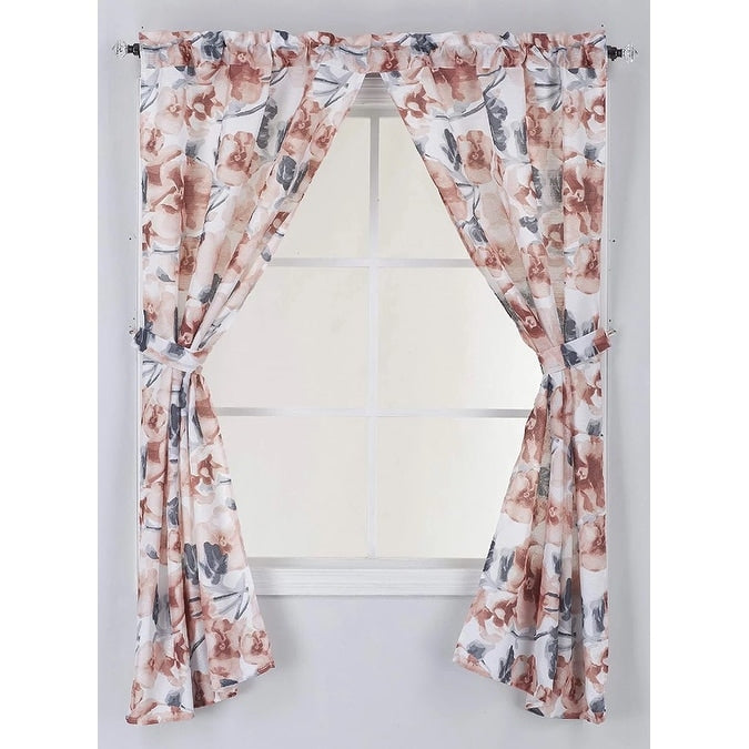 Printed Canvas Bathroom Window Curtains 54x58