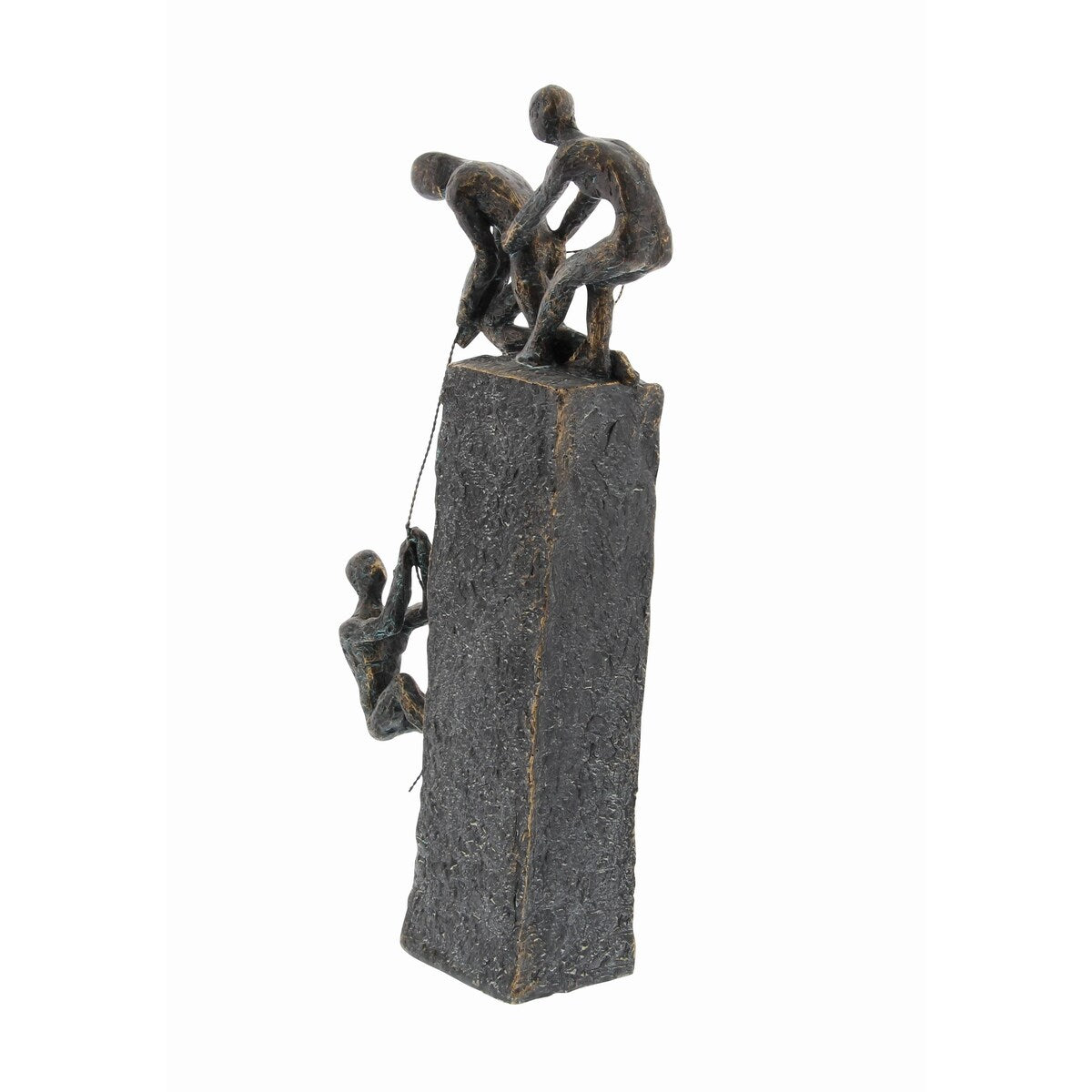 Polystone People Climbing Decorative Sculpture - Gray - Roche River Decor