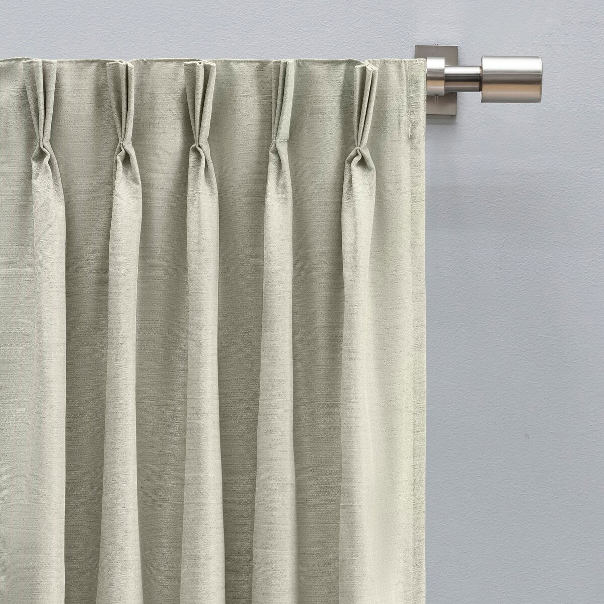 GrassclothPremium Sheen Pinch Pleat W Back Tab Curtain Pair