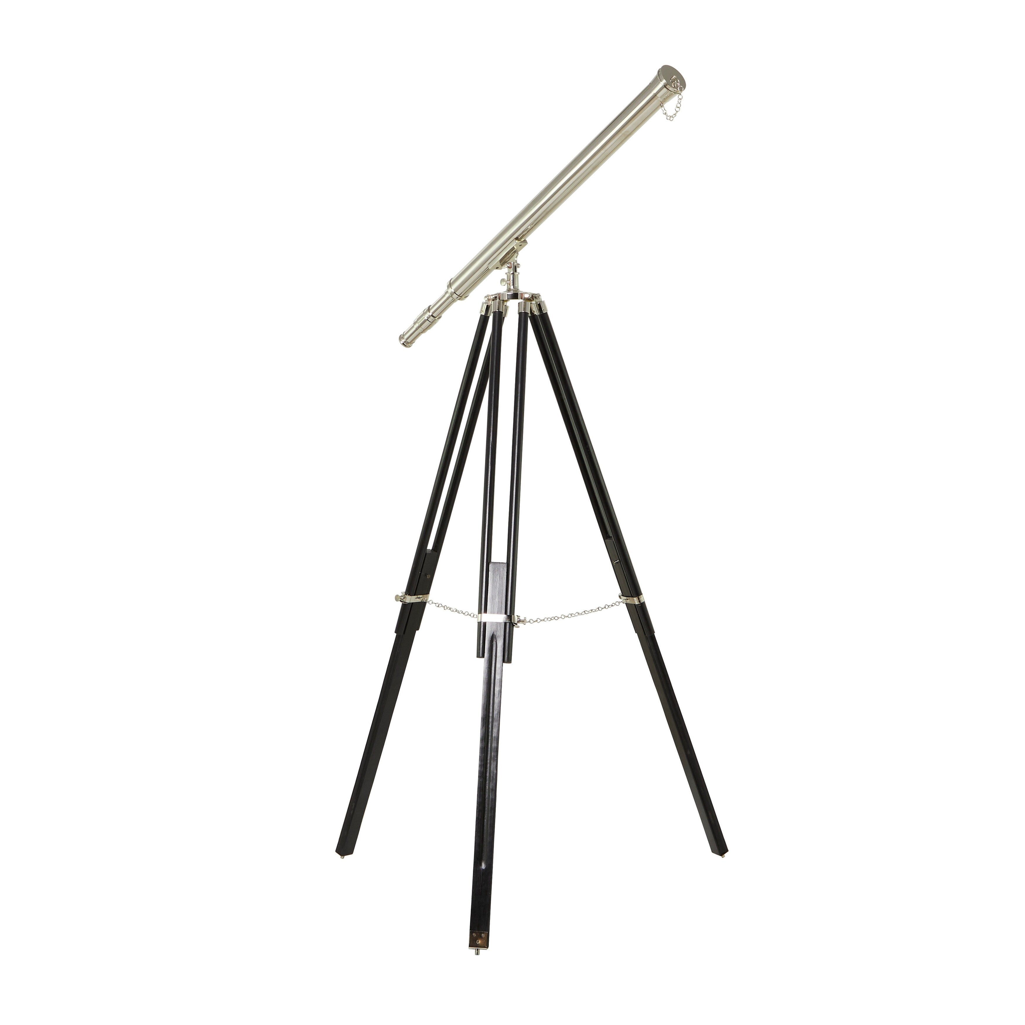 Polished Vintage Metal Telescope - Silver, Gold, Brass