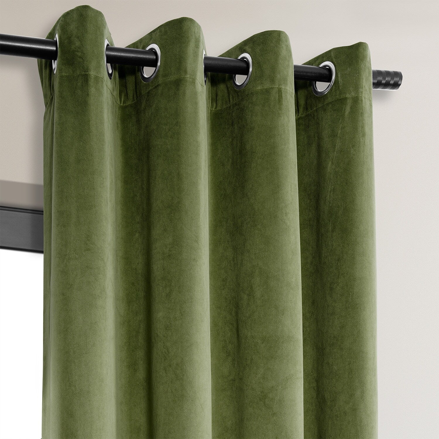 Exclusive Fabrics Signature Grommet Velvet Blackout Curtain (1 Panel)