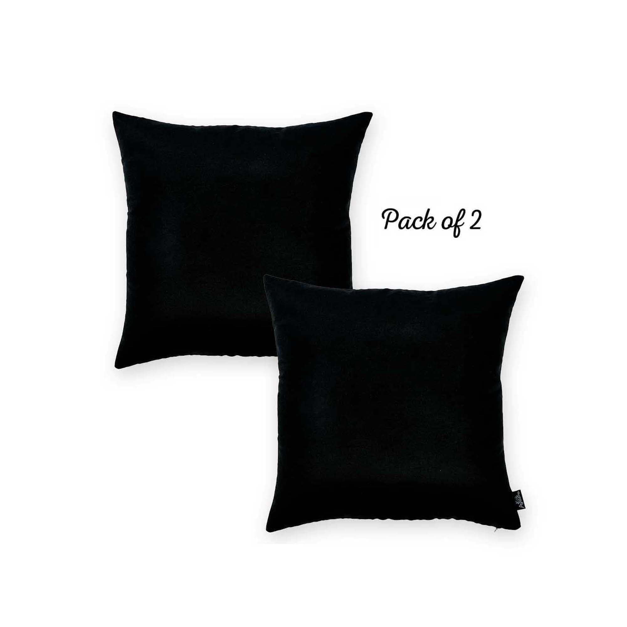 Honey Set of 2 Decorative Throw Pillow Cover Solid Color