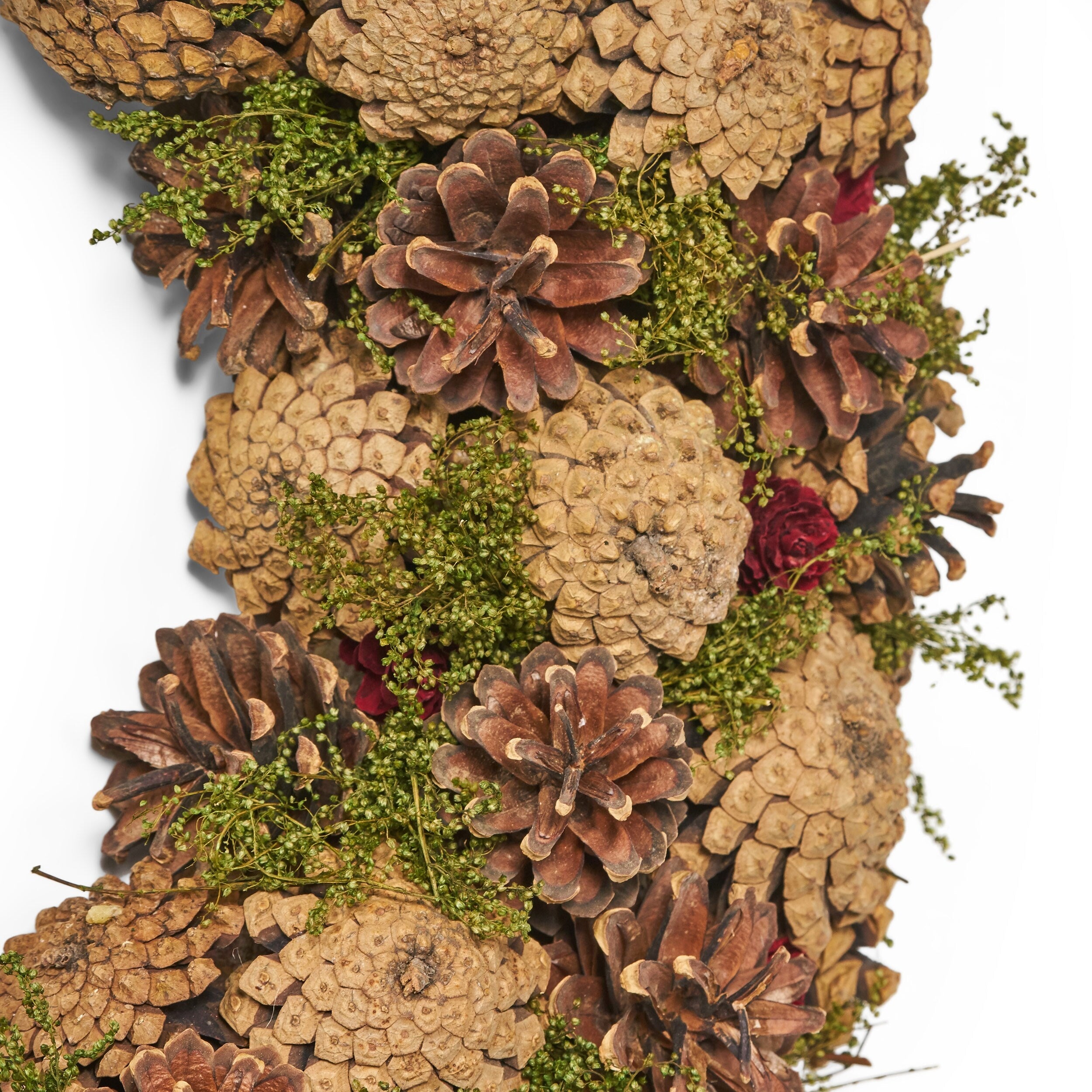 Antonio 18.5 Pine Cone Artificial Christmas Wreath, Natural by Christopher Knight Home