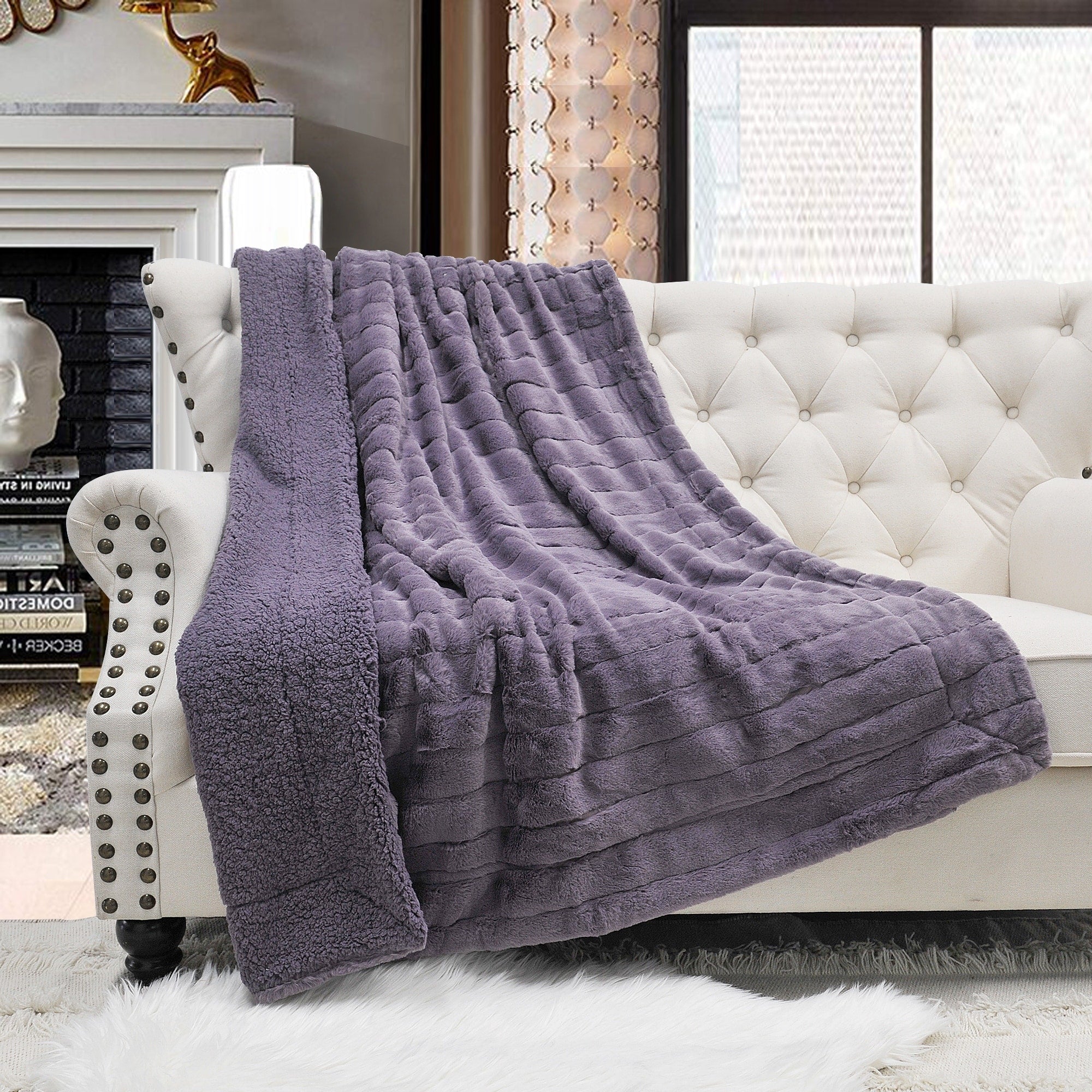 Solid Color SuperMink FauxFur Throw