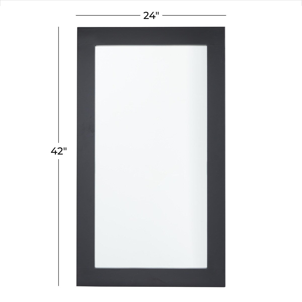 Wooden Rectangular Minimalistic Room Wall Mirror - White or Black - Roche River Decor