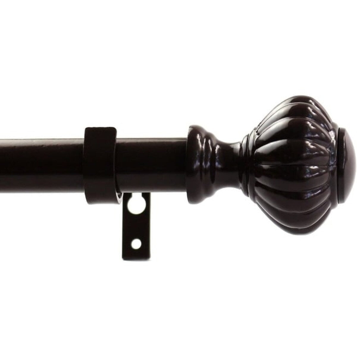 1-inch Diameter Doorknob Adjustable Single Drapery Curtain Rod