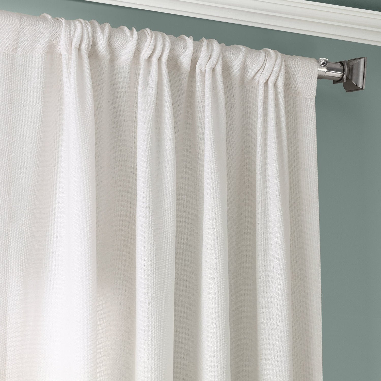 Exclusive Fabrics Ombre Faux Linen Light Filtering Curtains (1 Panel) - Lightweight Elegance, Natural Light Enhancement