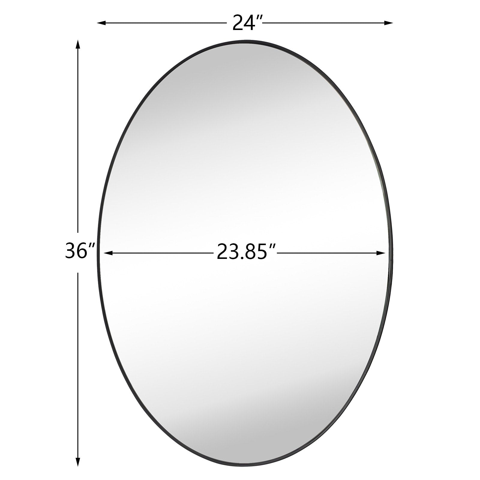 TEHOME Javell Oval Metal Wall Mirror