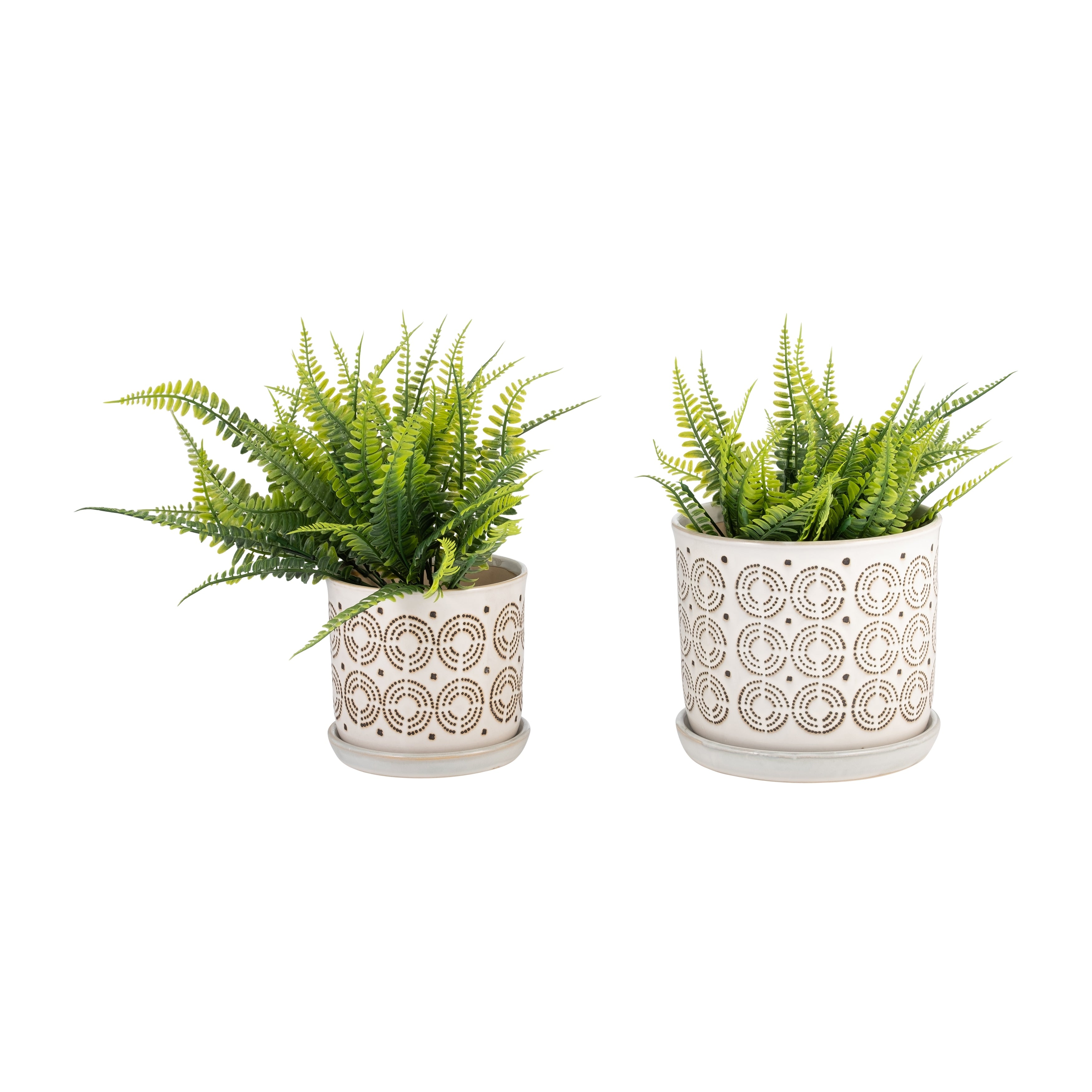 Sagebrook Home Modern Indoor or Outdoor Ceramic Planter Set of 2