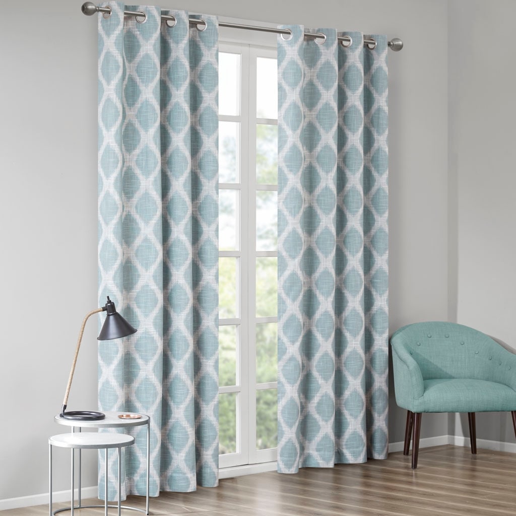 Jacquard Grommet Top Total Blackout Curtain Panel