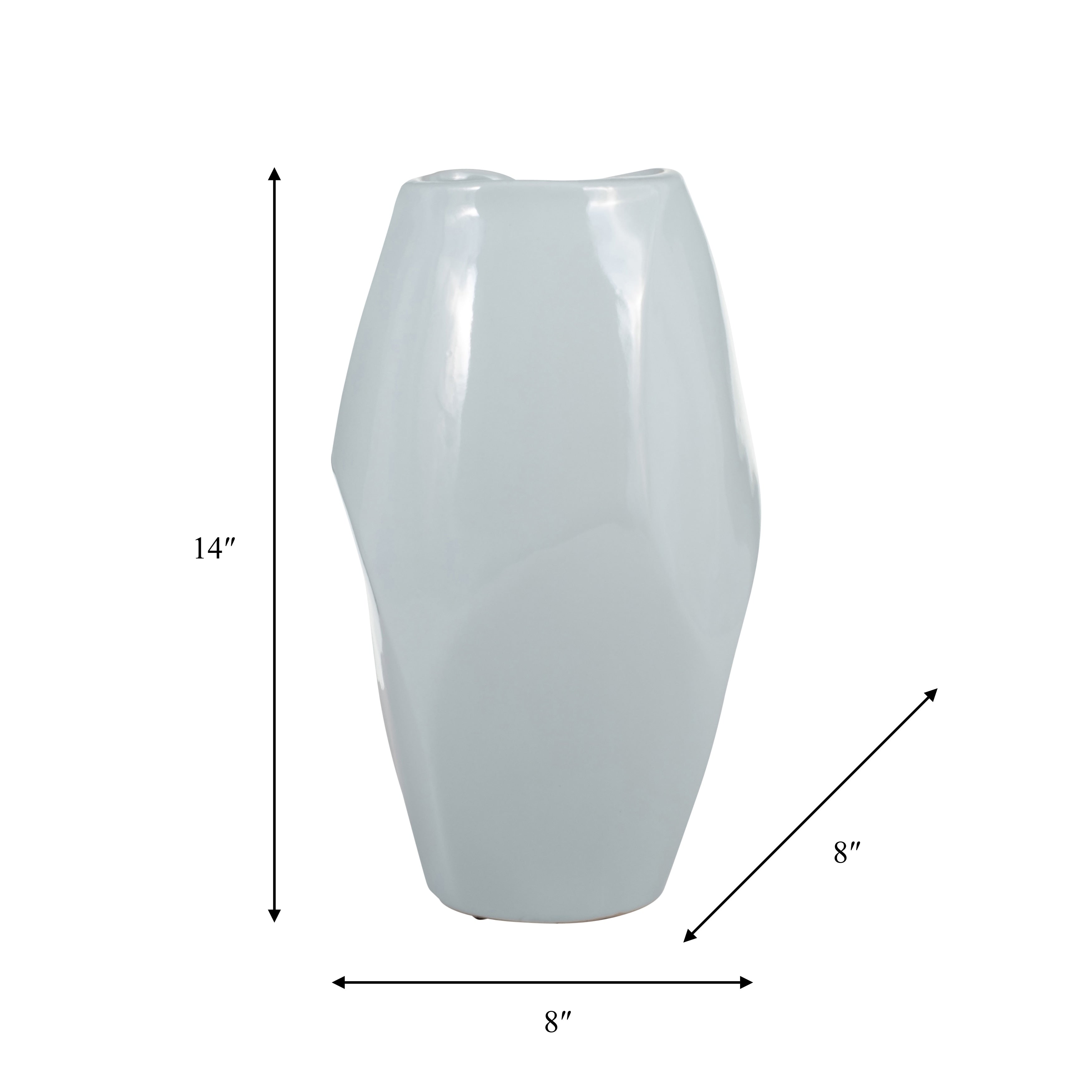 Sagebrook Home Ceramic Elegant Decorative Vase for Stylish Interiors