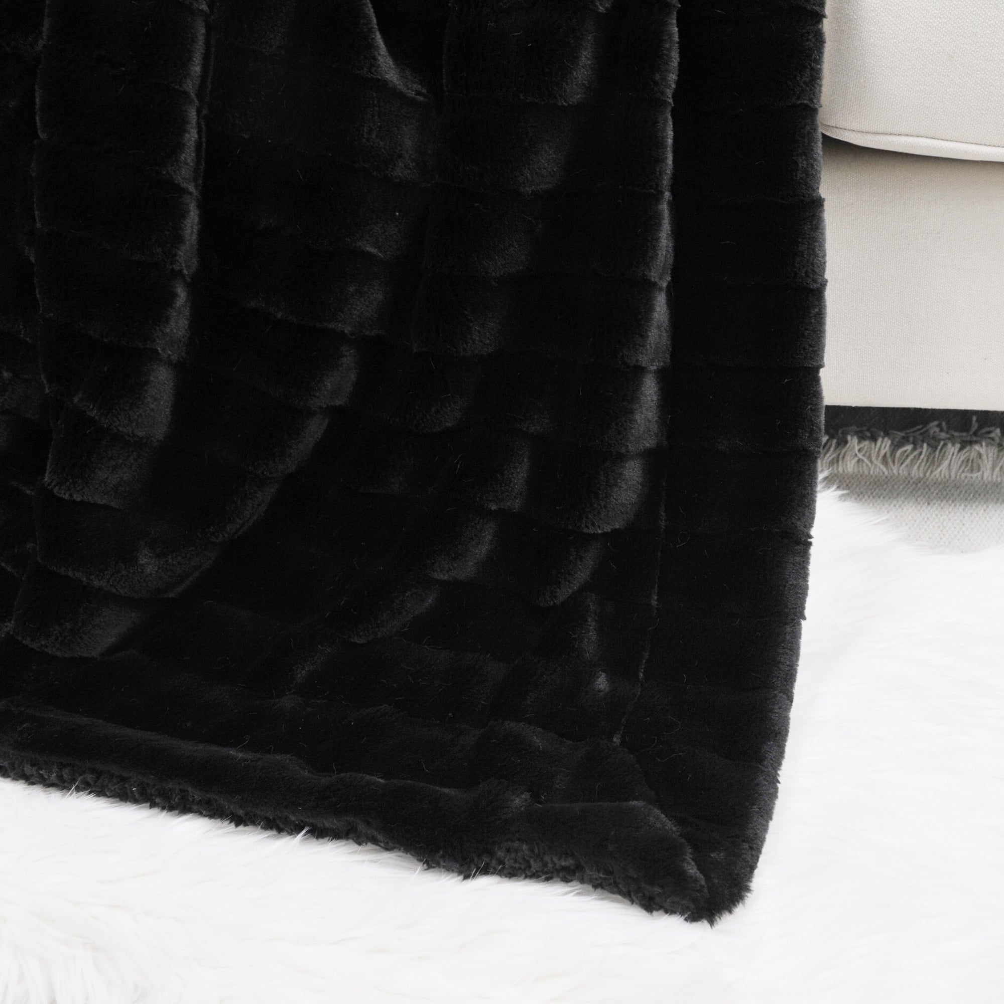 Solid Color SuperMink FauxFur Throw