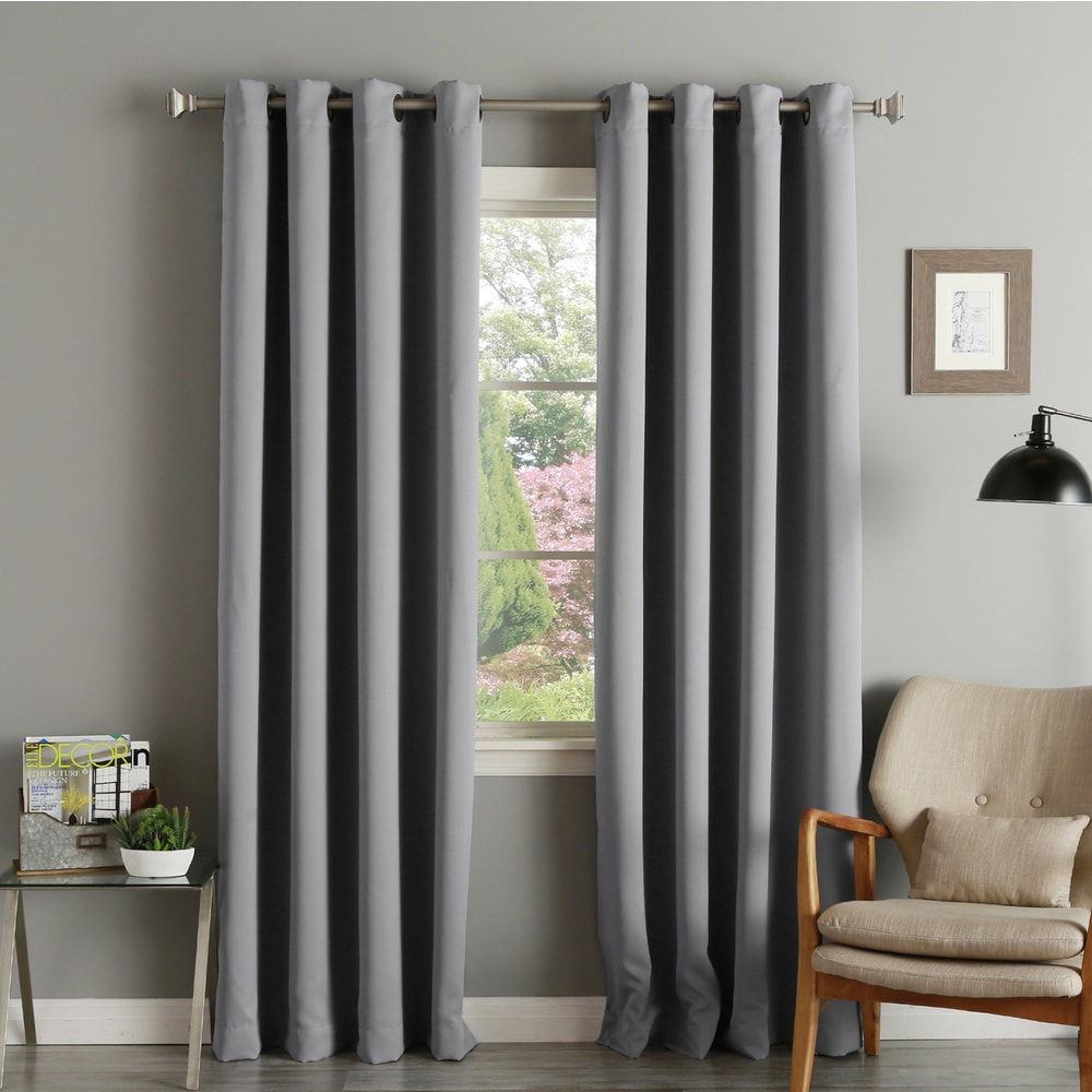 Aurora Home Thermal Insulated Blackout Curtain Panel Pair - 52w x 90l