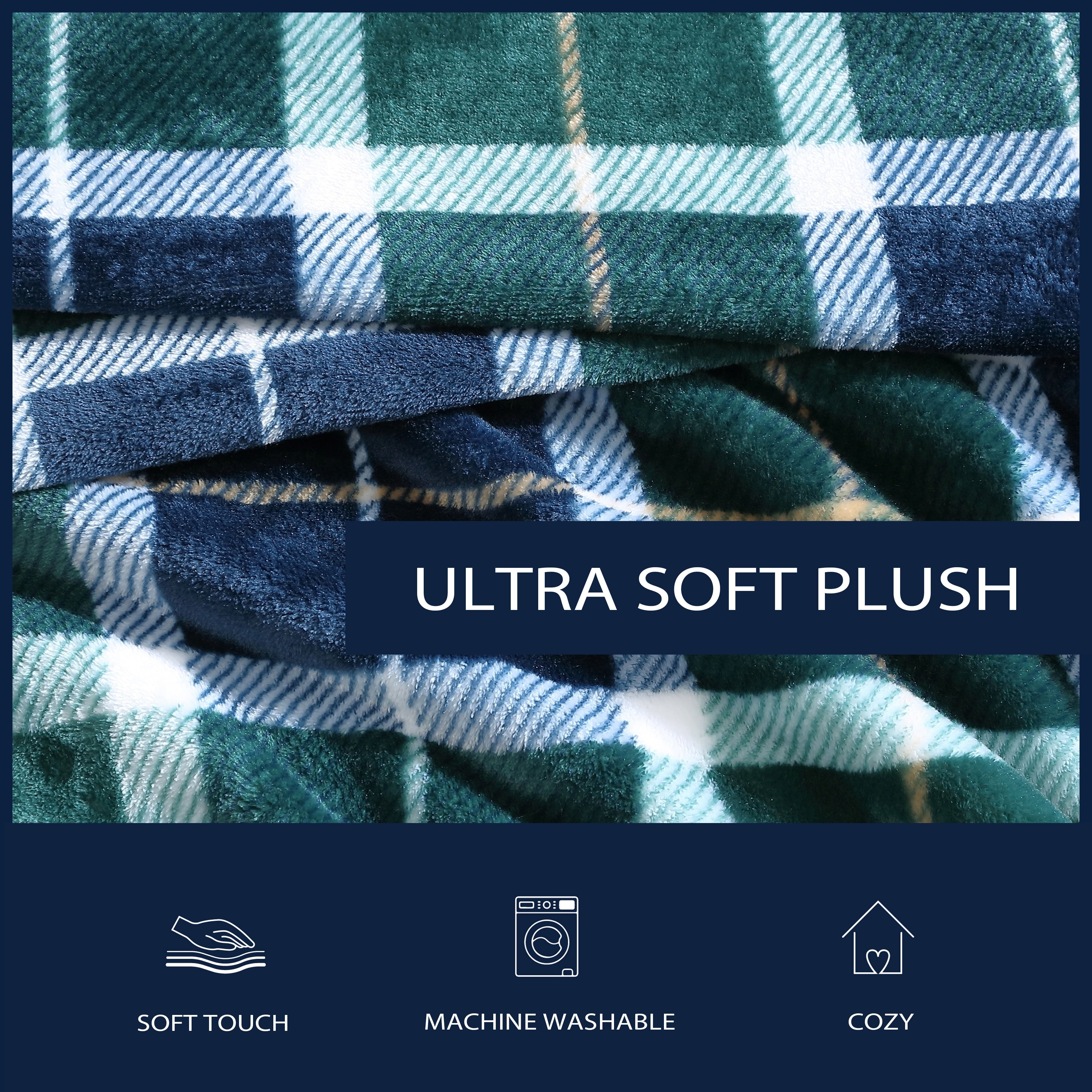 Nautica Printed Ultra Soft Plush Printed Fleece Blanket