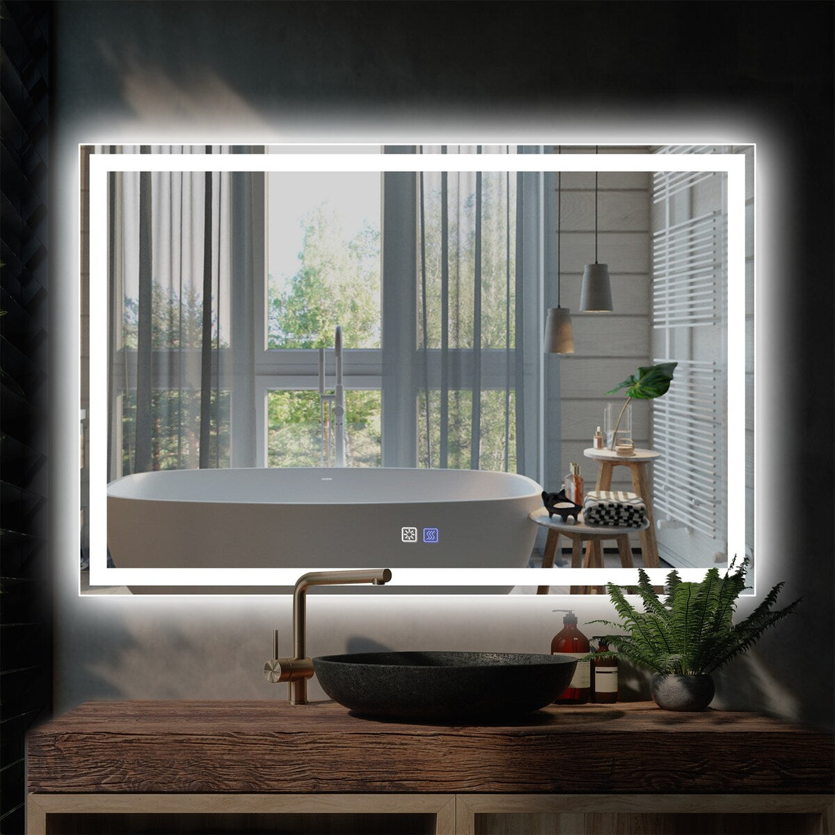 48*32 Inch LED Bathroom Vanity Mirror with Light