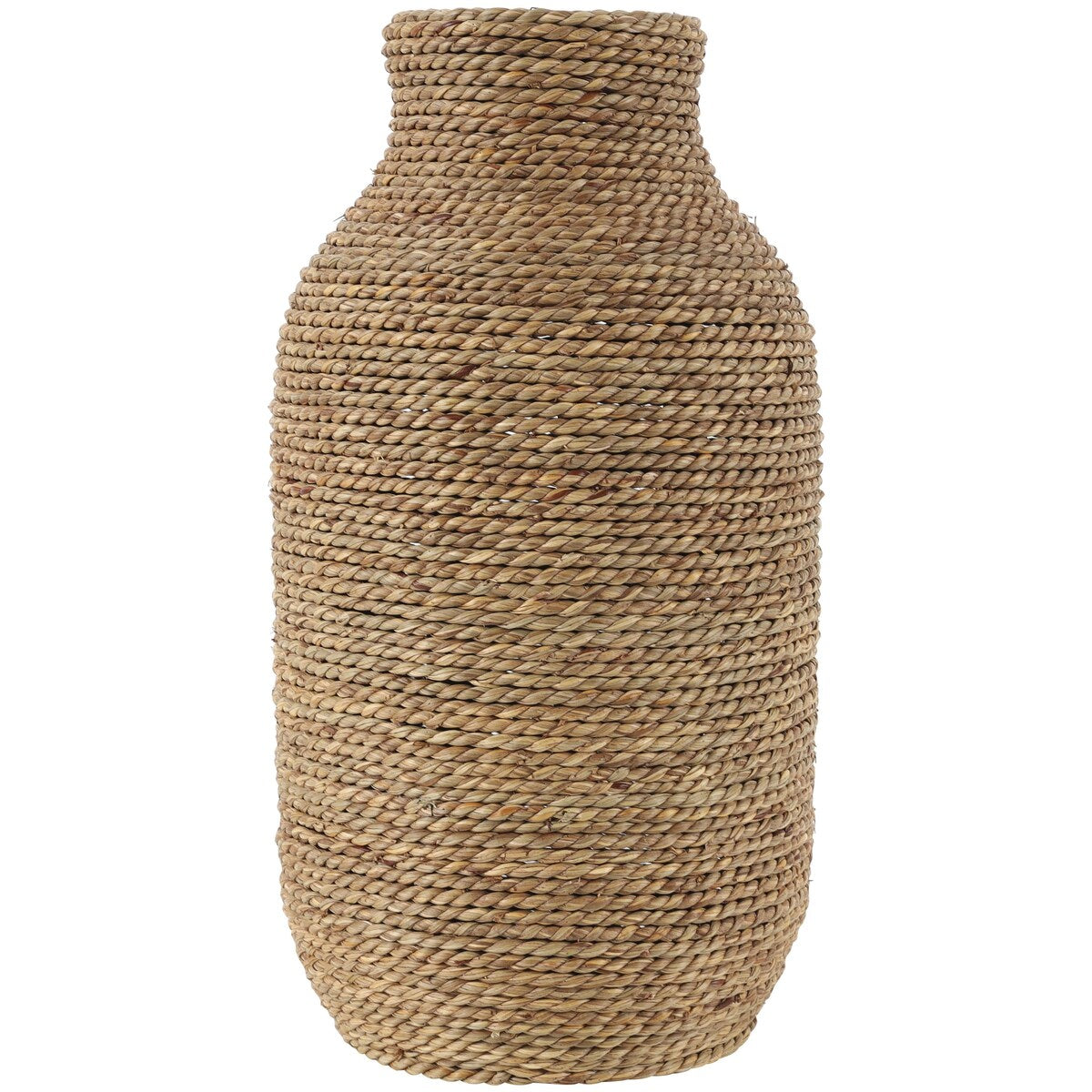 Seagrass Handmade Wrapped Decorative Vase - Brown - Roche River Decor