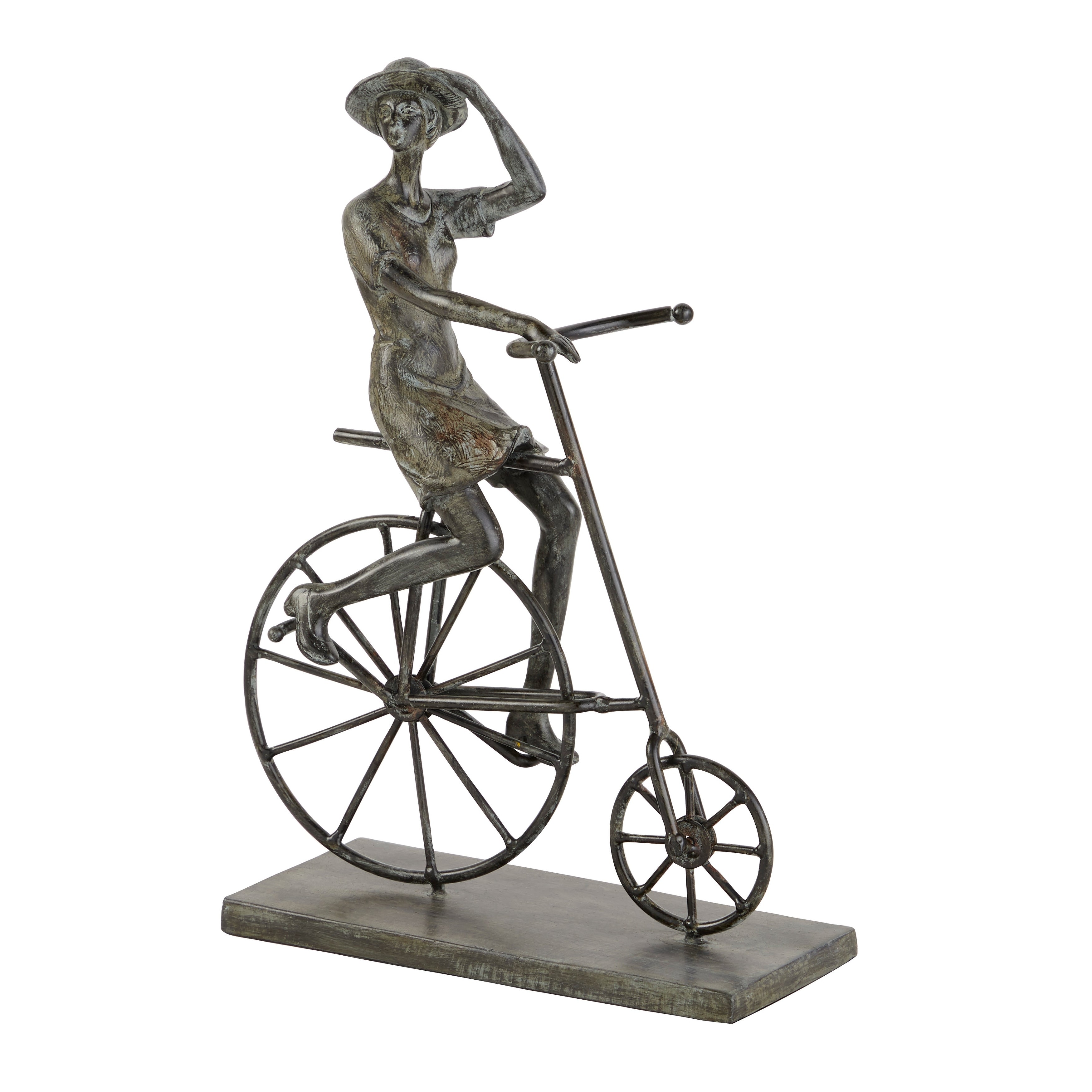 Bronze Polystone Traditional Sculpture Bicycle 13 x 9 x 4 - 9 x 4 x 13