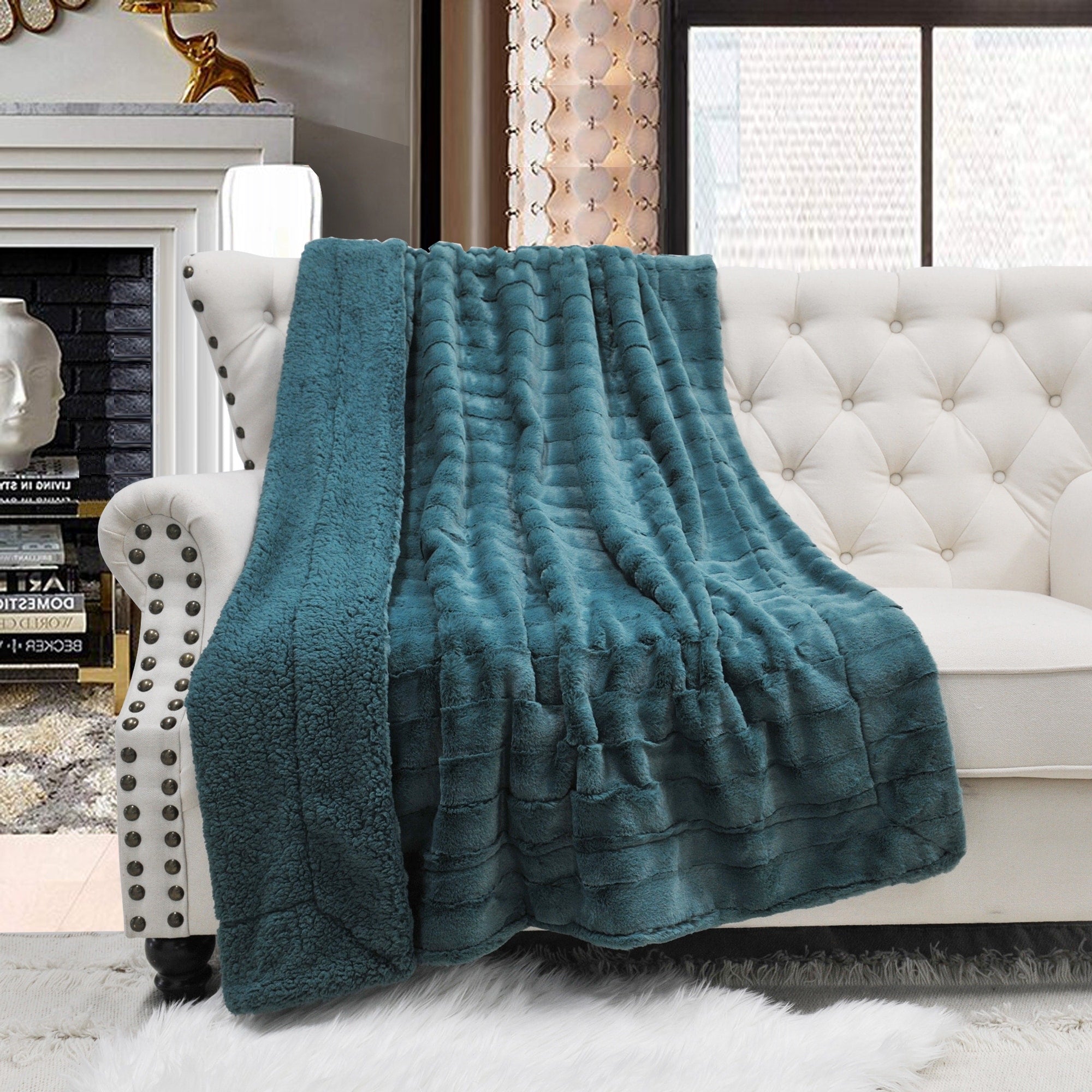 Solid Color SuperMink FauxFur Throw