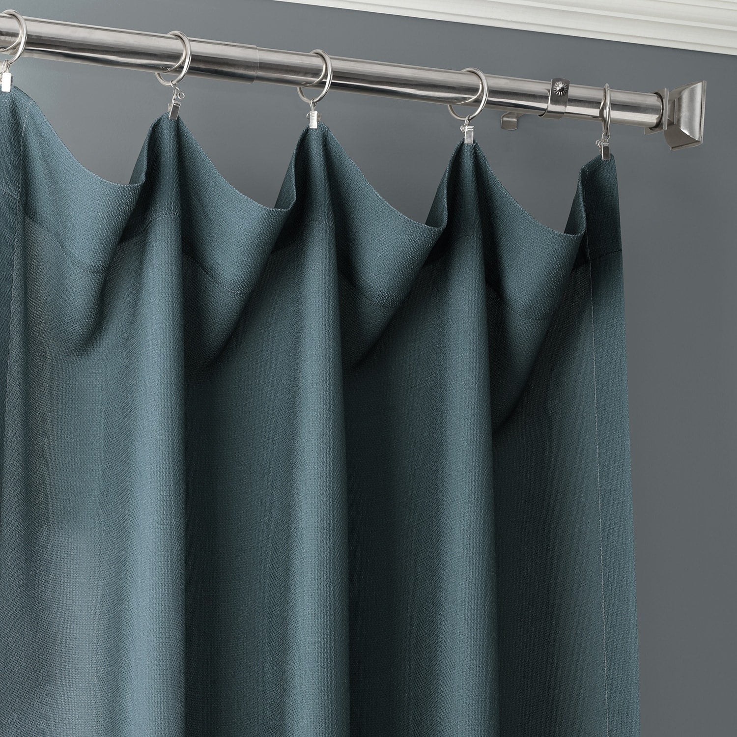 Exclusive Fabrics Ombre Faux Linen Light Filtering Curtains (1 Panel) - Lightweight Elegance, Natural Light Enhancement