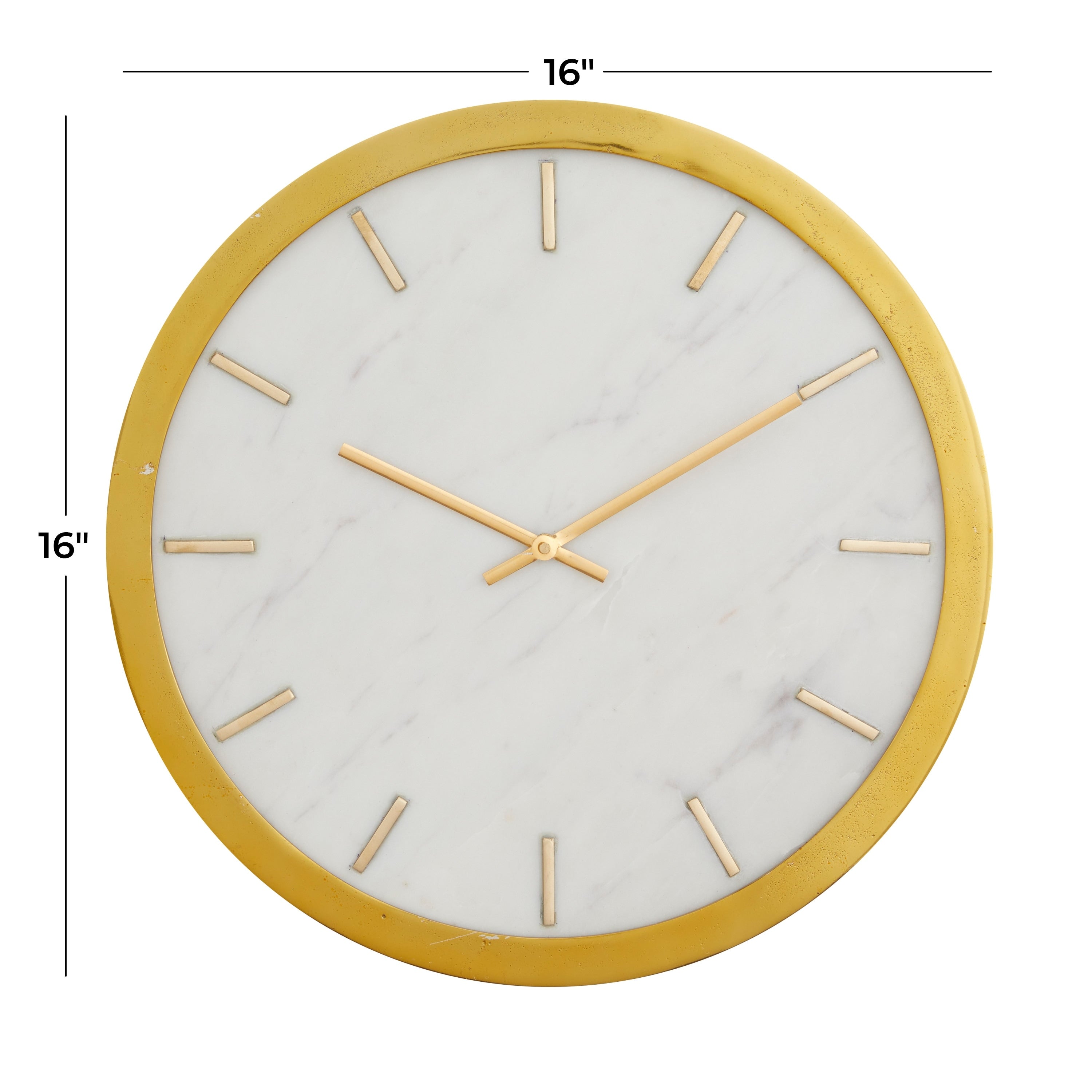 CosmoLiving by Cosmopolitan Marble Glam Wall Clock