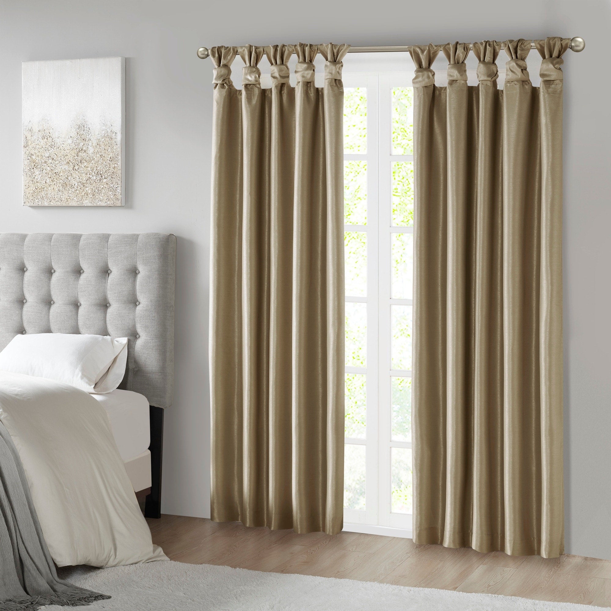 Madison Park Natalie Twist Tab Total Blackout Window Curtain Panel