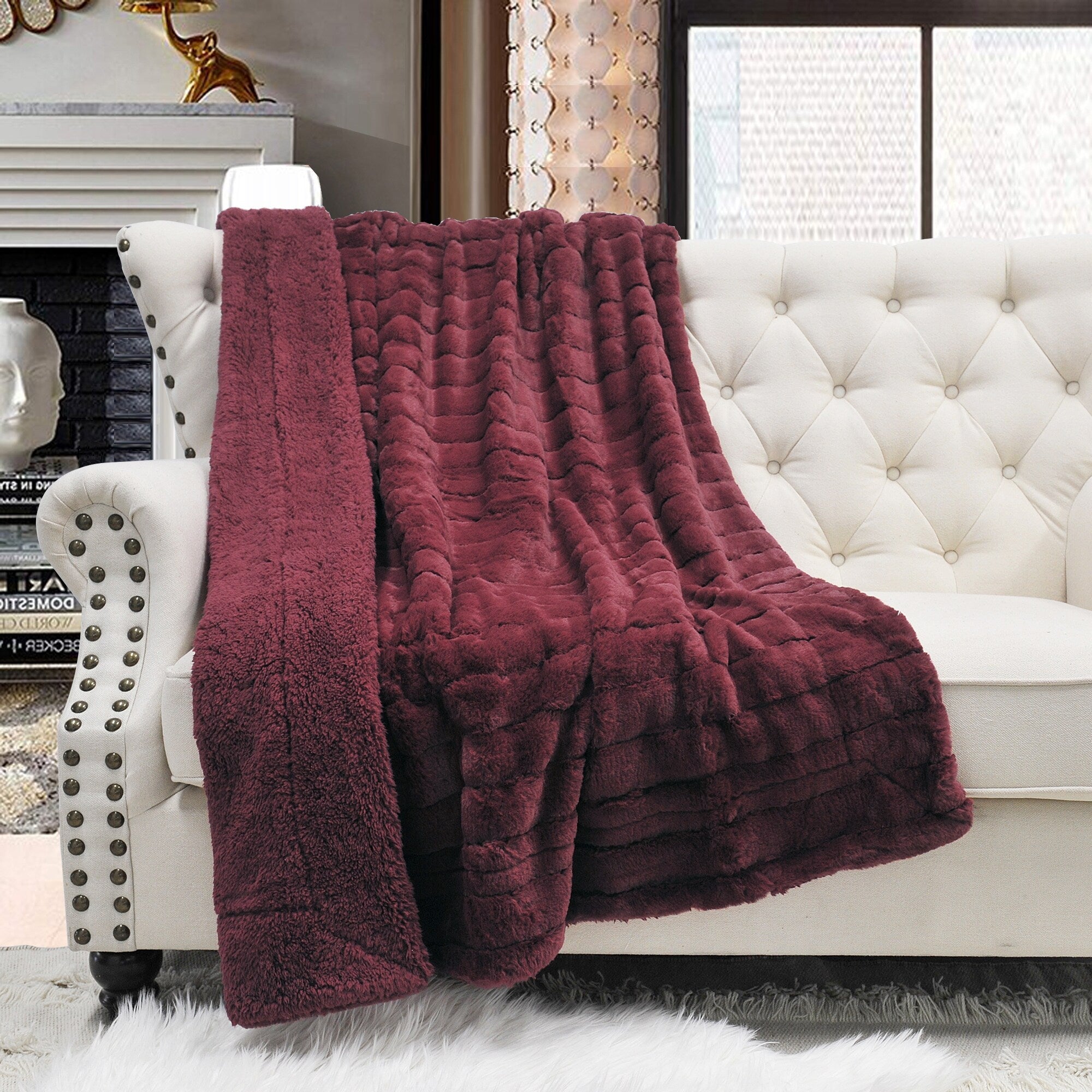 Solid Color SuperMink FauxFur Throw