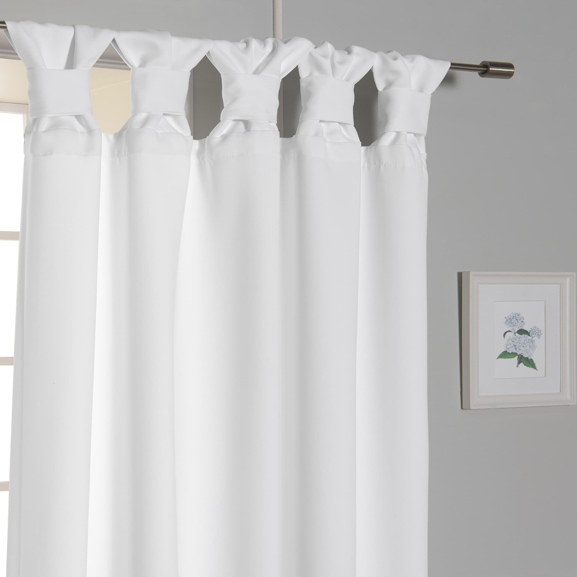 Aurora Home Thermal Insulated Blackout Knotted Tab Curtains