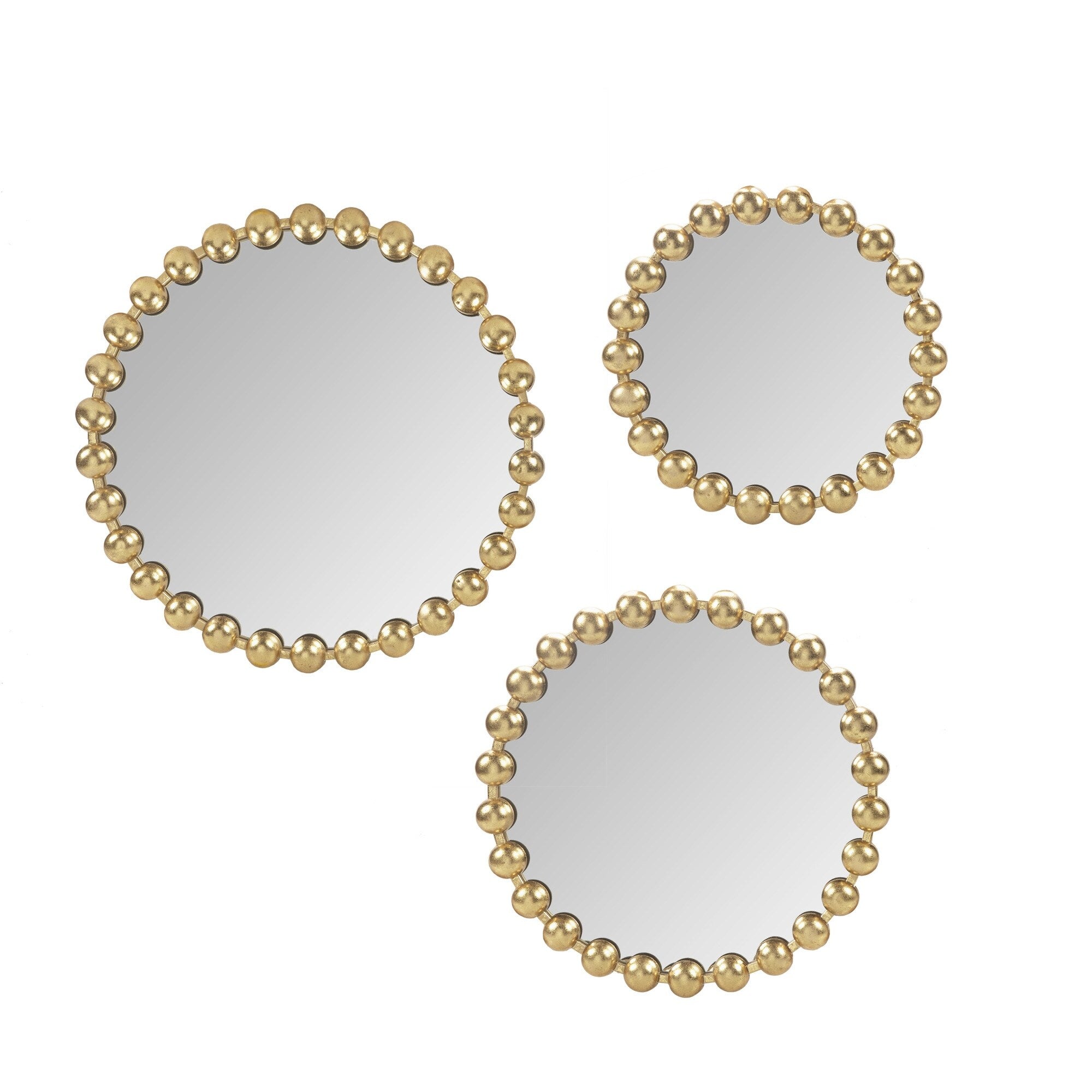 Madison Park Signature Marlowe Beaded Round Wall Mirror