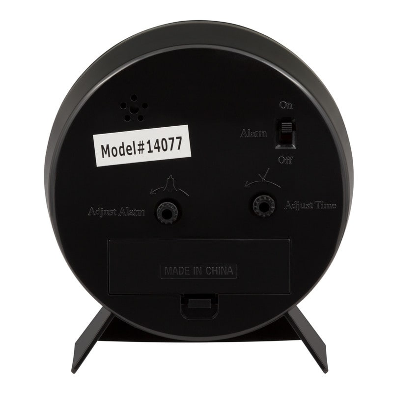 Equity by La Crosse 14077 Black Battery-Operated Analog Alarm Clock