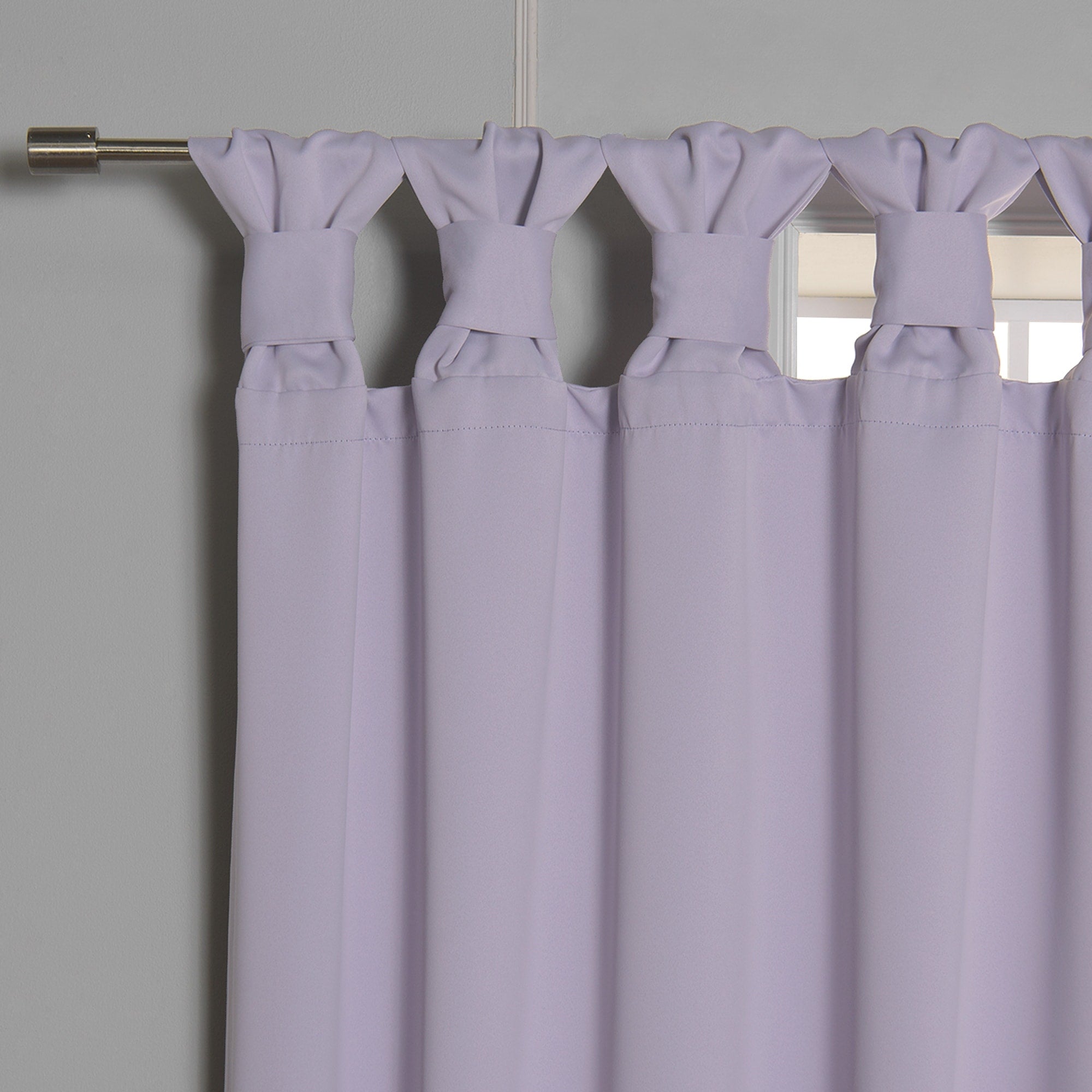 Aurora Home Thermal Insulated Blackout Knotted Tab Curtains