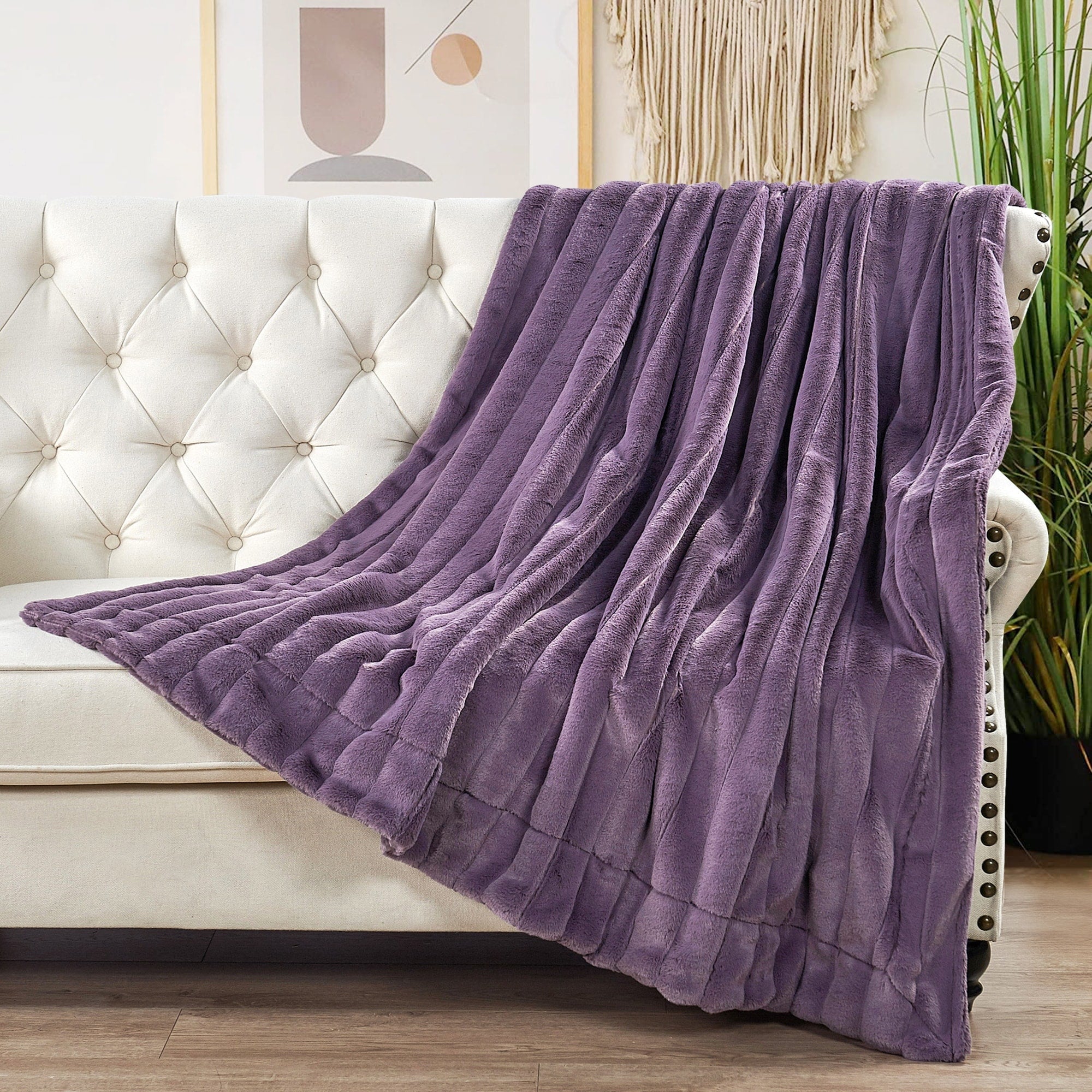 Solid Color SuperMink FauxFur Throw