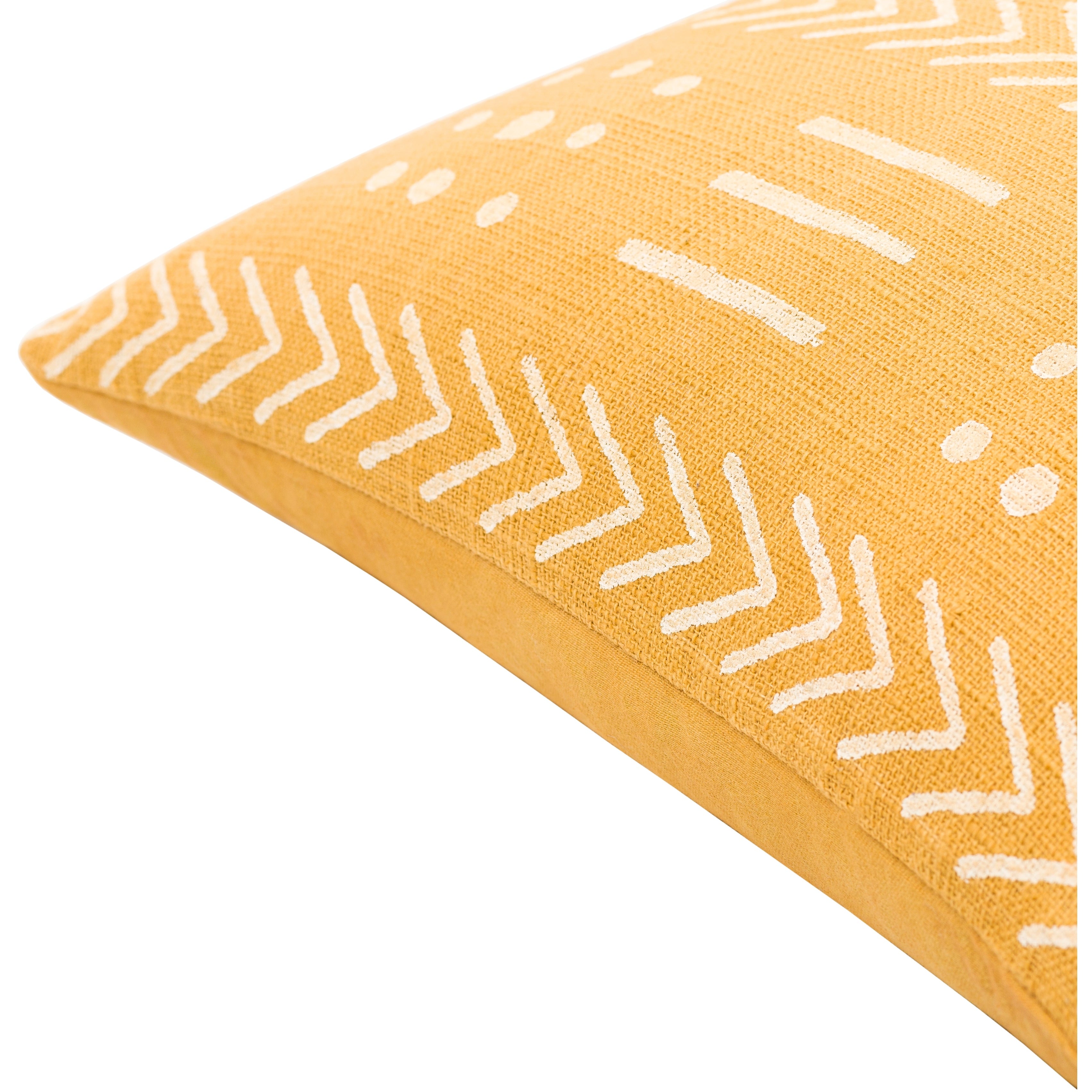 Tazmin Bold Block Printed Geometric Hand Woven Throw Pillow