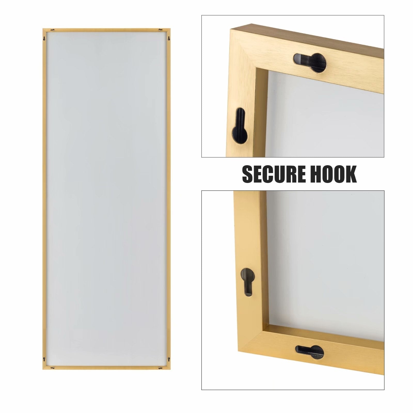 Aluminum Alloy Full-length Hanging, Leaning, or Standing Mirror
