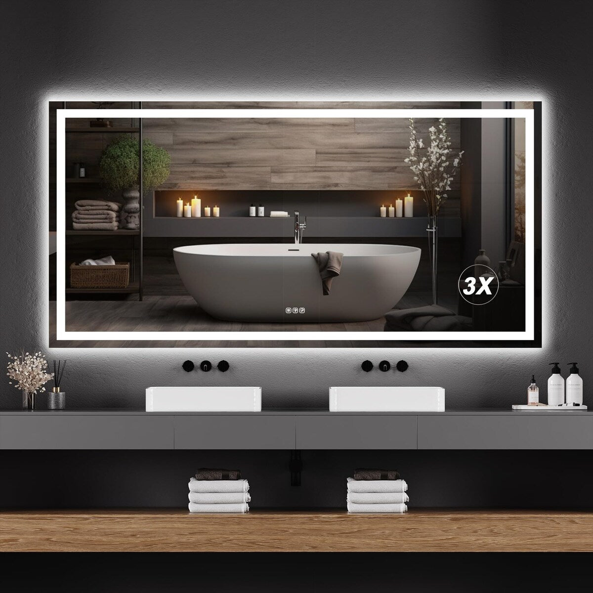 20x28 LED Bathroom Mirror with Lights