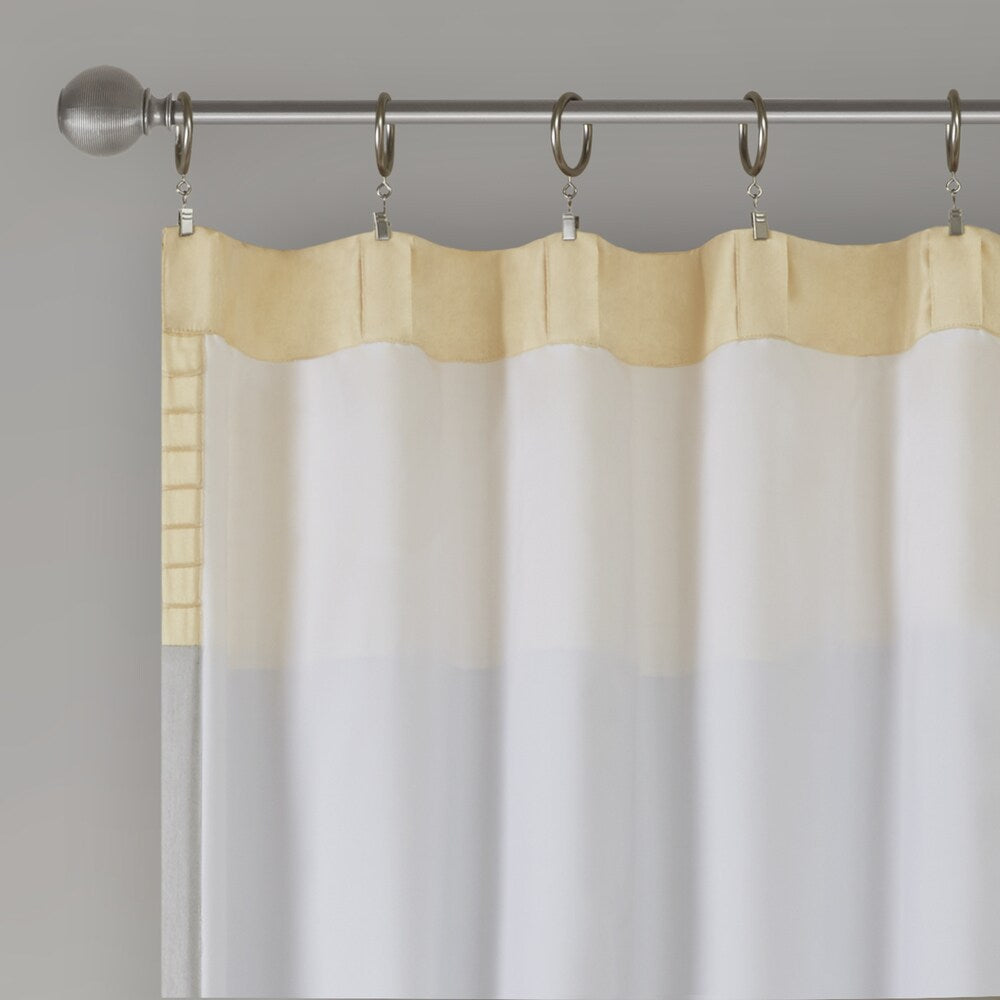 Madison Park Selma Polyoni Pintuck Single Window Curtain Panel