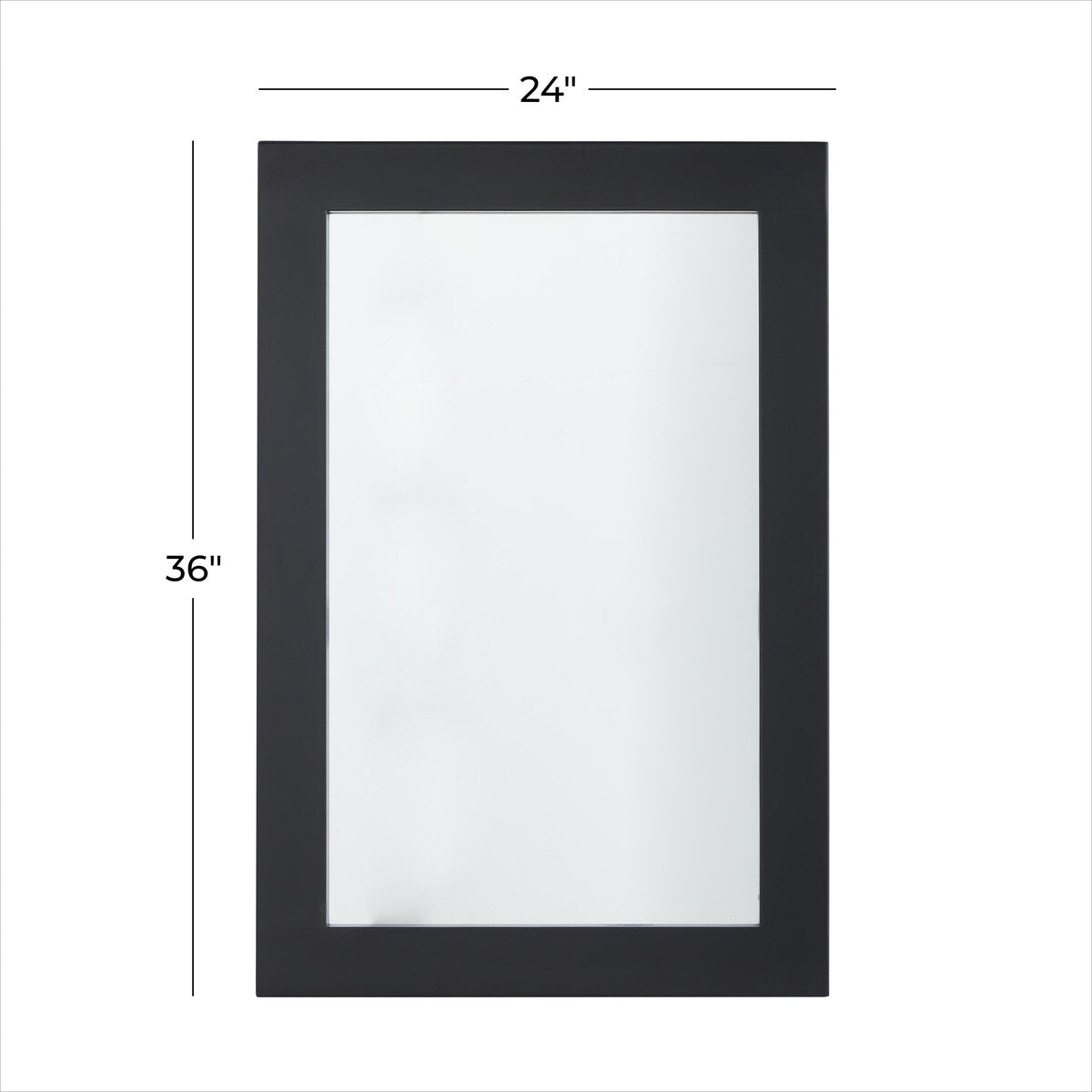 Wooden Rectangular Minimalistic Room Wall Mirror - White or Black - Roche River Decor