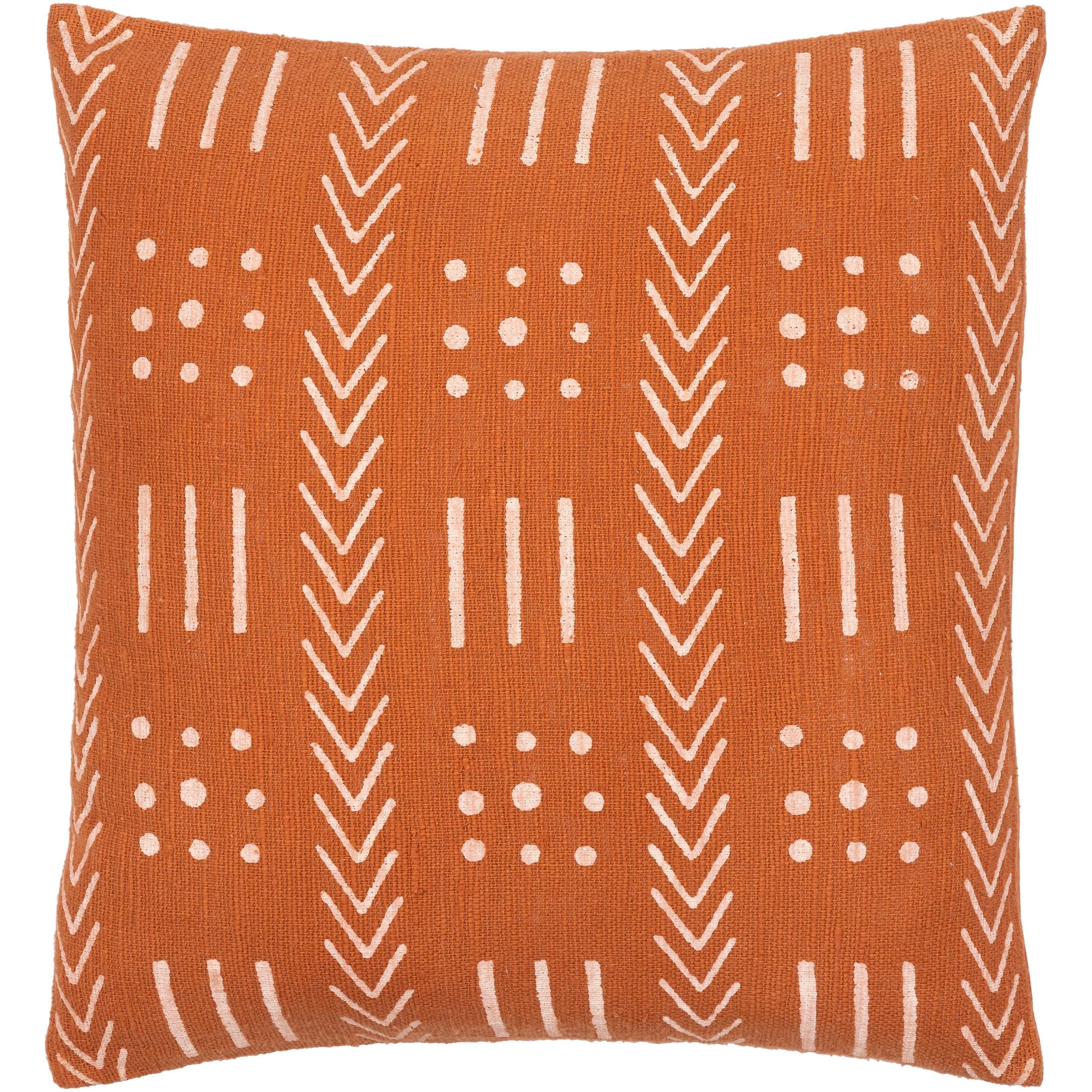 Tazmin Bold Block Printed Geometric Hand Woven Throw Pillow