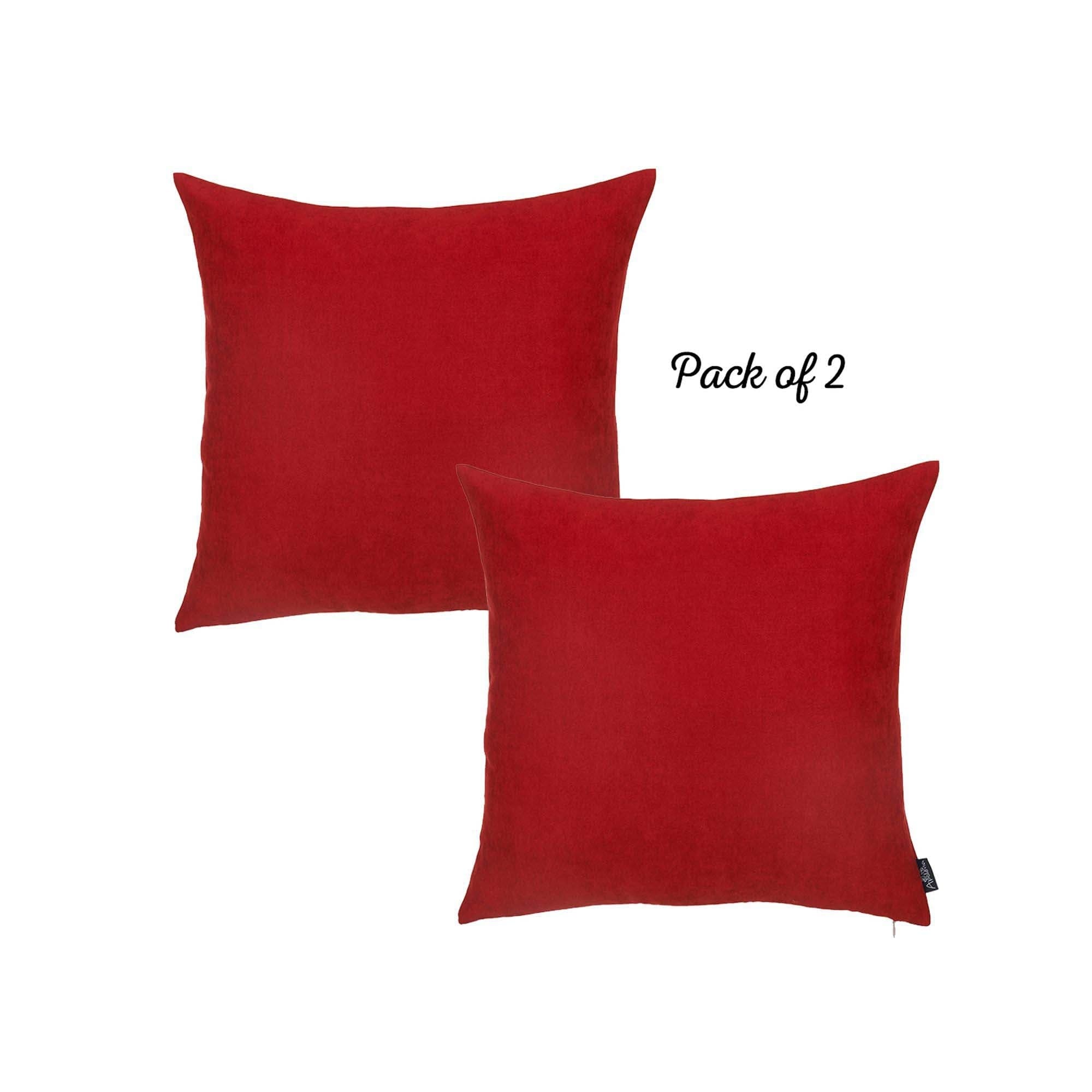 Honey Set of 2 Decorative Throw Pillow Cover Solid Color