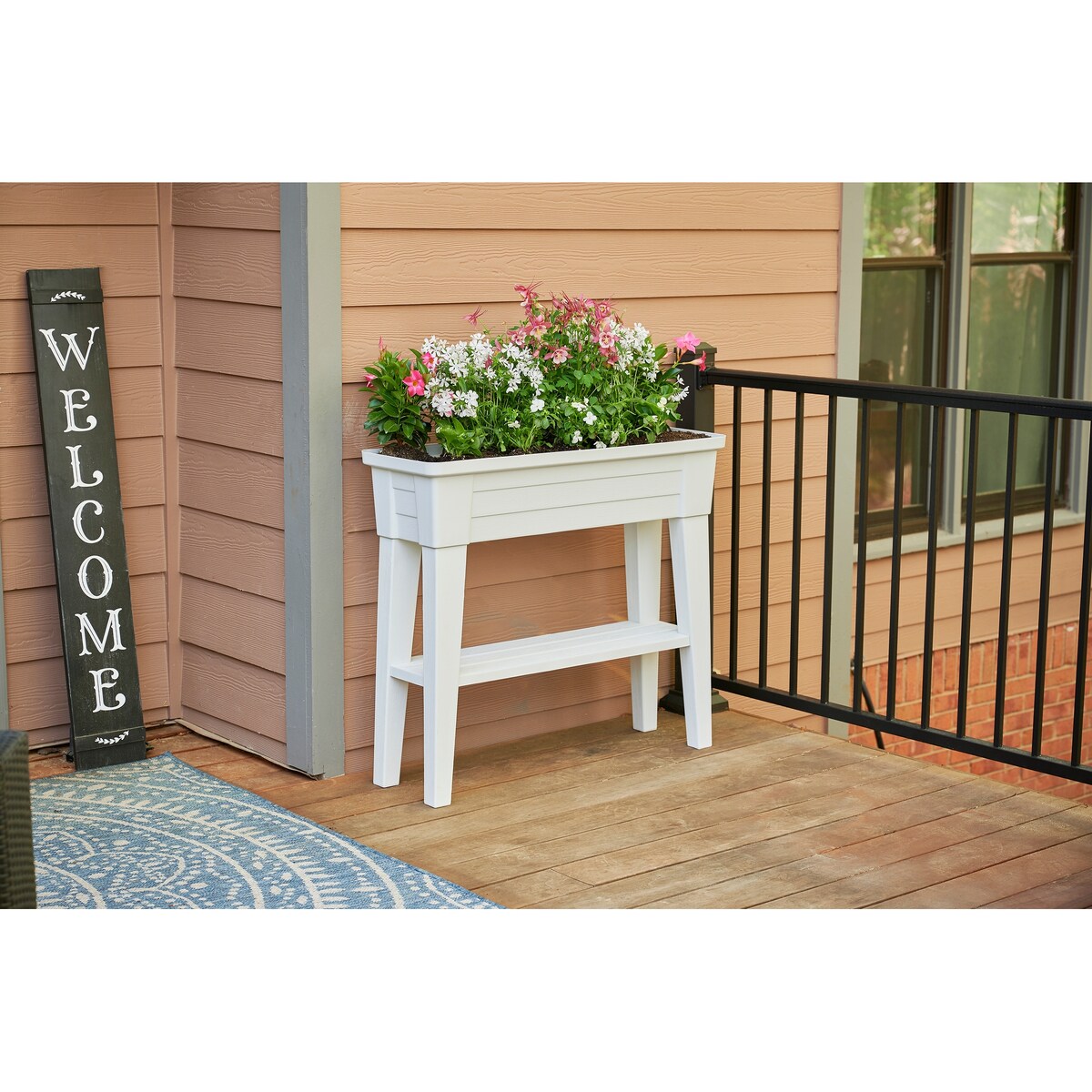 Southern Patio Raised Planter with Storage Shelf, 40-Quart Capacity