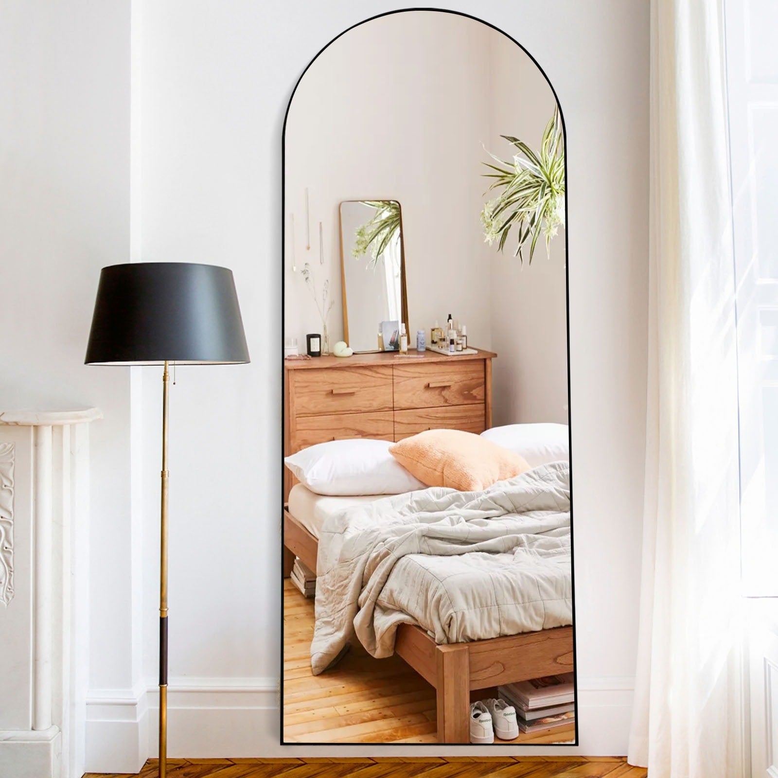 Lumioca Arched Full Length Standing Floor/ Wall Mirror