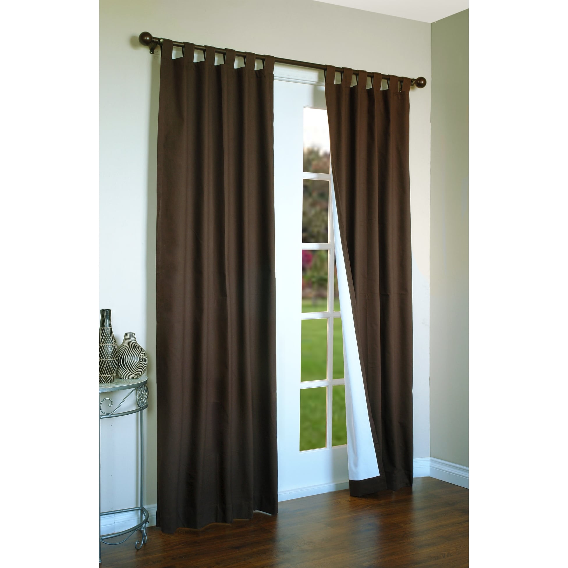 ThermaLogic Weathermate Insulated Cotton Tab Top Curtain Panel - Pair