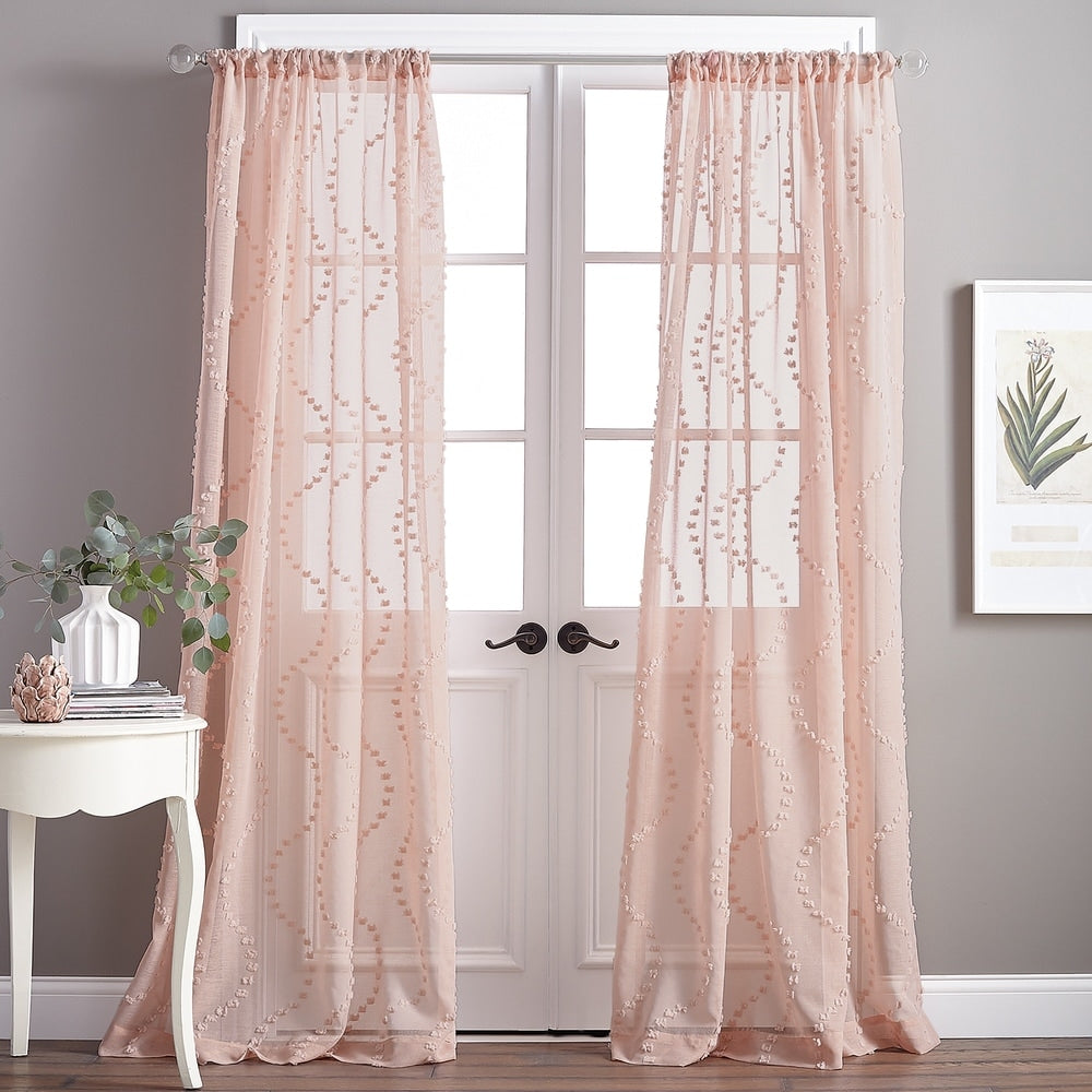 Dixon Wave Sheer Single Curtain Panel