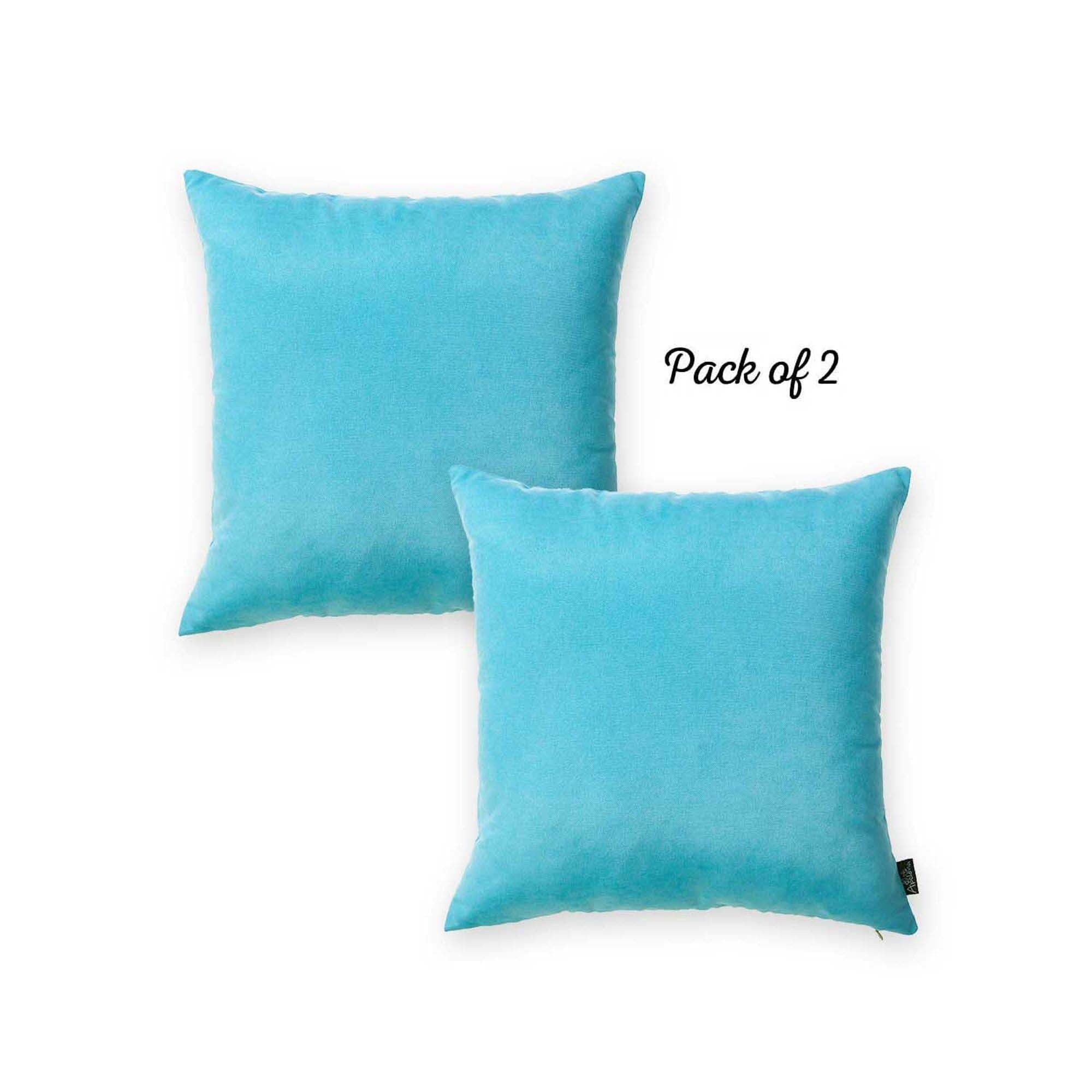 Honey Set of 2 Decorative Throw Pillow Cover Solid Color