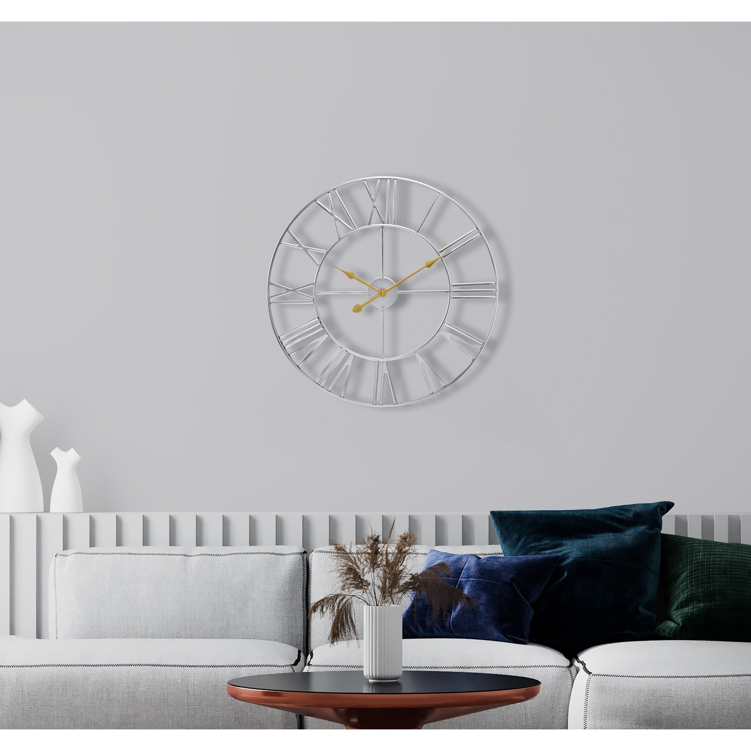 Large Decorative Wall Clock 16 - Roman Numeral Modern Home Decor